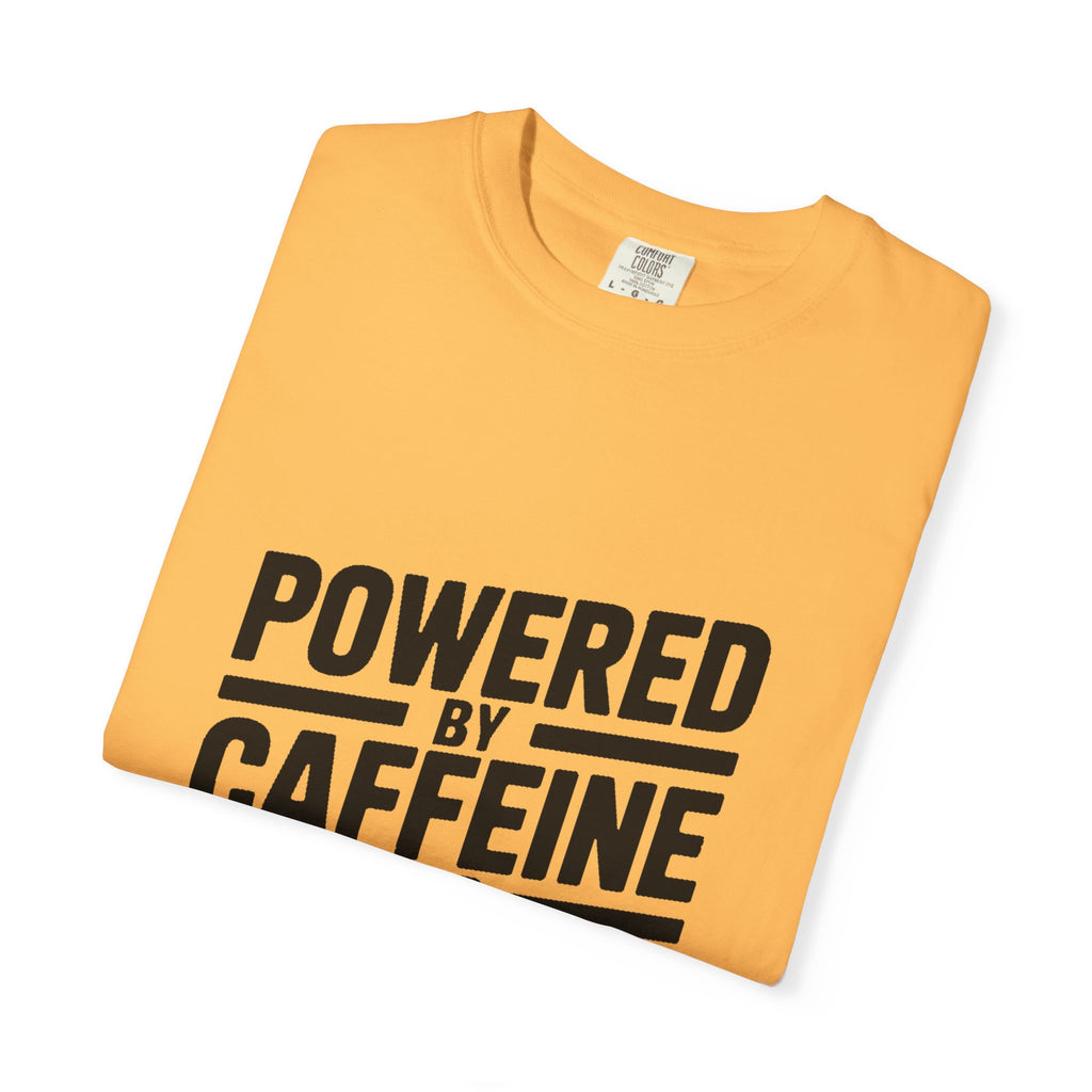 Powered By Caffeine And Spite Shirt, Funny Sarcastic Coffee T-Shirt, Bold Typography Tee, Sarcastic Gift for Coworker