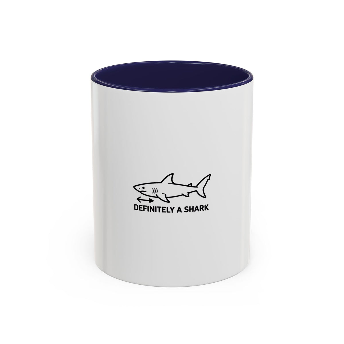 Funny Shark Diagram Mug, Definitely A Shark Meme Coffee Cup, Deadpan Science Diagram Gift, Sarcastic Textbook Mug