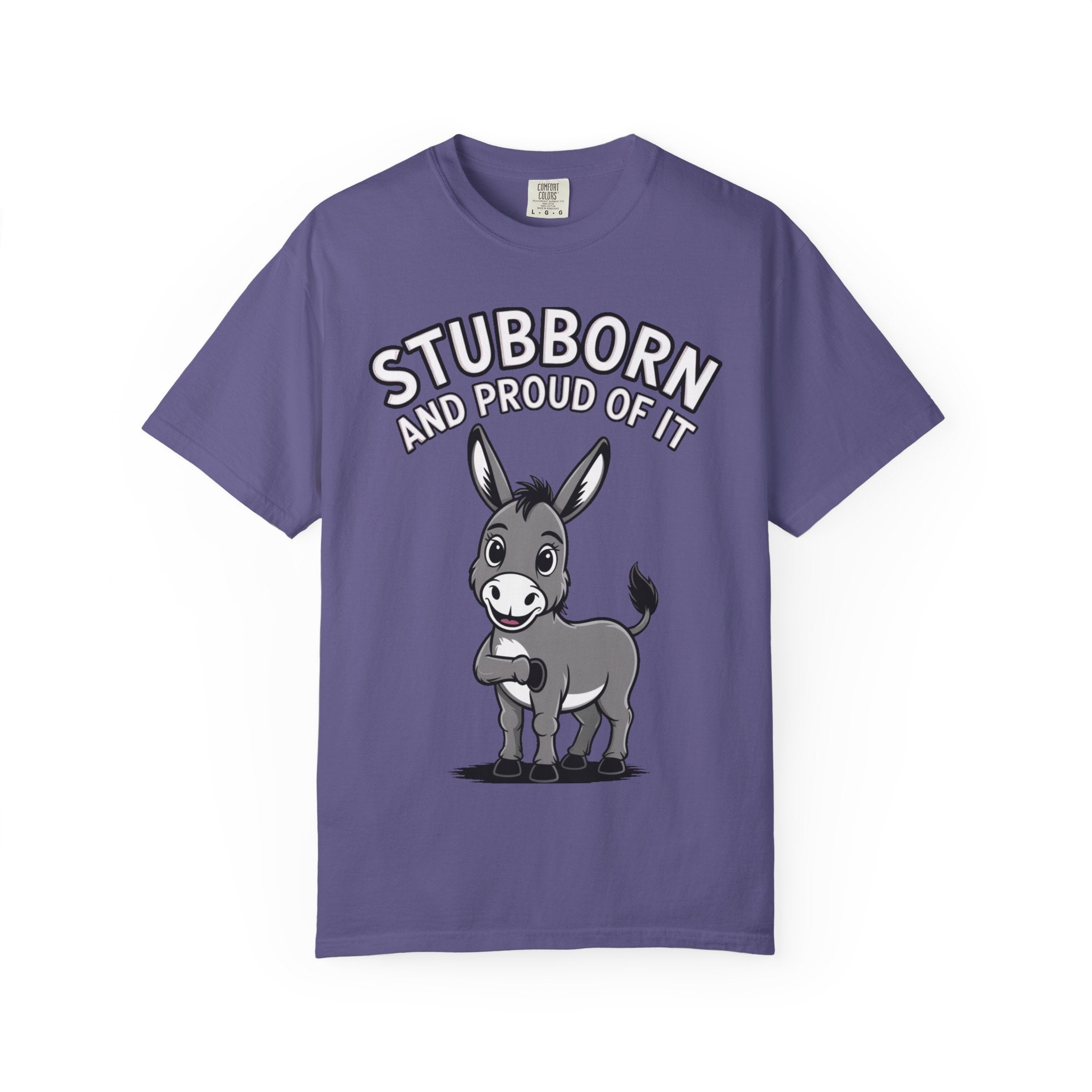 Stubborn Donkey T-Shirt, Funny 'Stubborn And Proud Of It' Tee, Cute Cartoon Donkey Shirt, Farm Animal Lover Gift