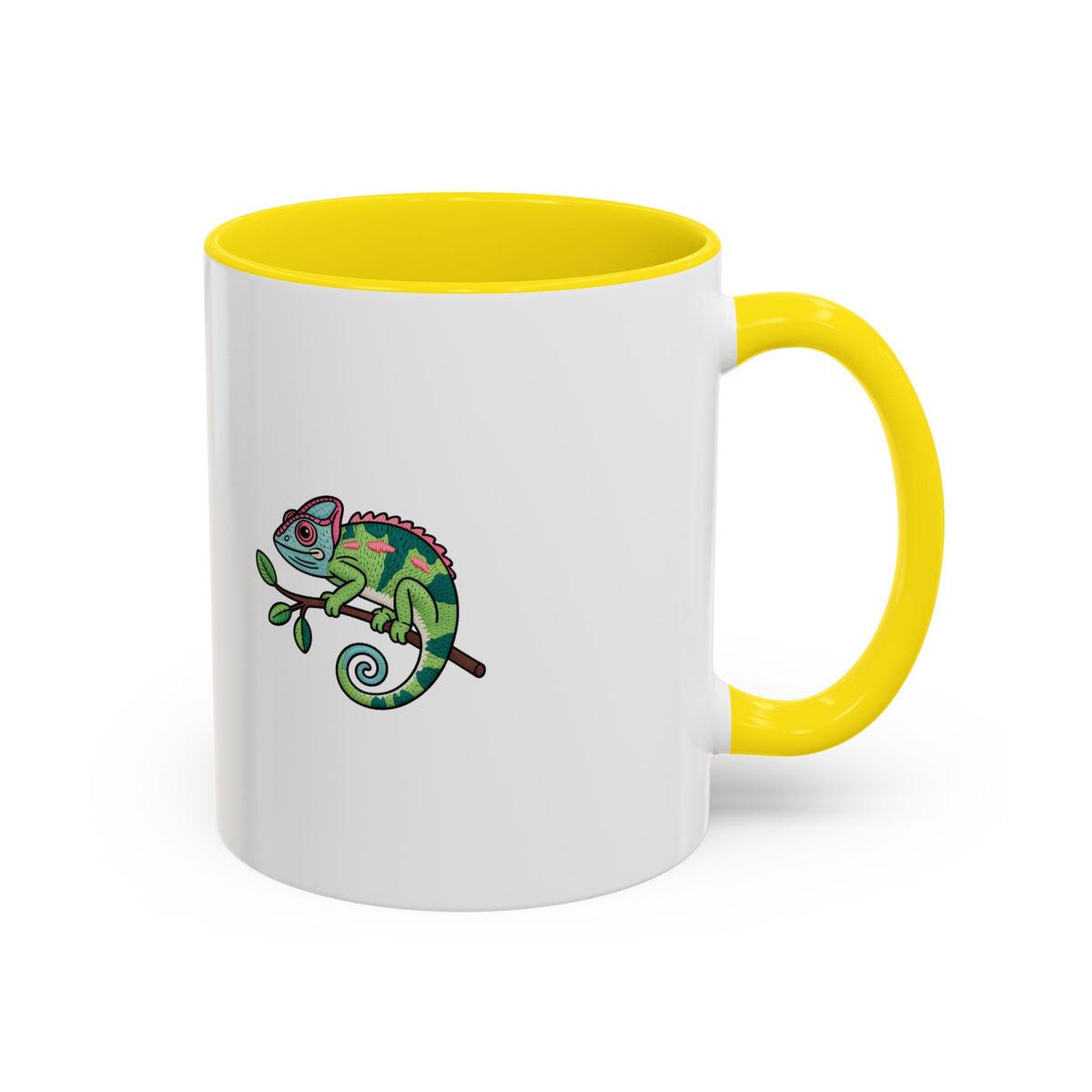 Cute Chameleon Mug, Cartoon Reptile Coffee Cup, Chameleon Lover Gift, Funny Lizard Ceramic Mug