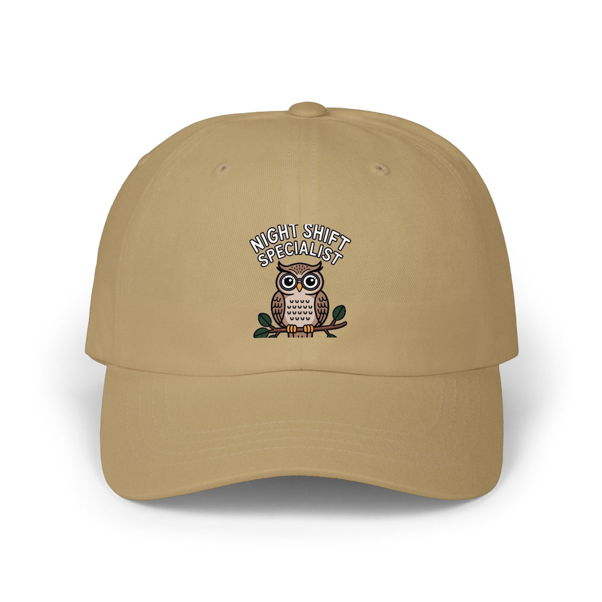 Night Shift Owl Dad Cap, Funny Night Shift Specialist Hat, Cute Owl Embroidered Patch Style Cap, Gift for Nurse Night Owl Worker