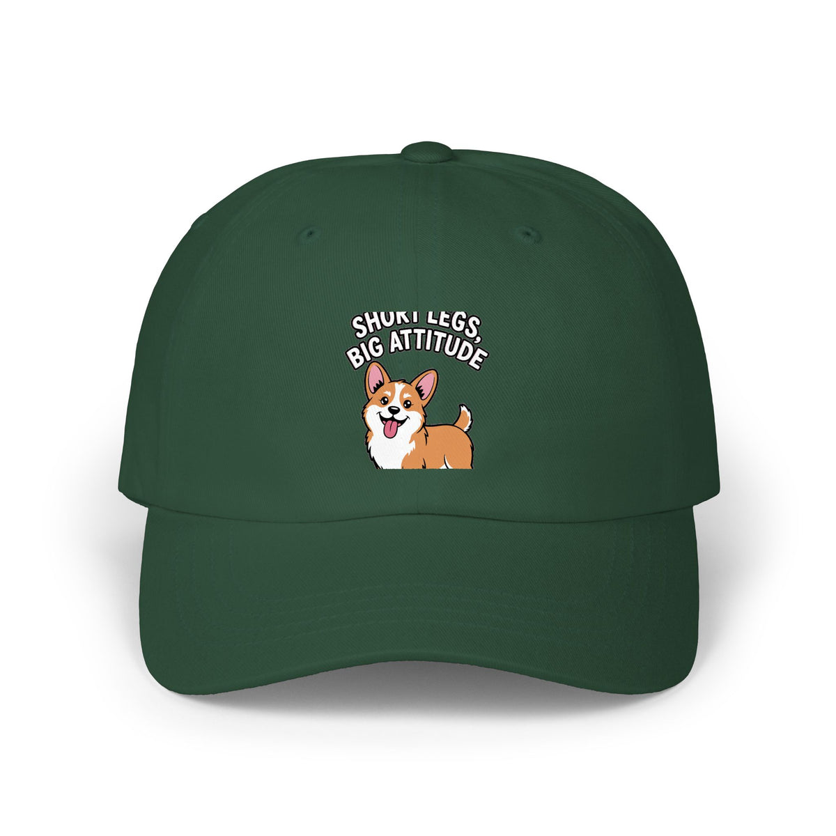 Short Legs Big Attitude Corgi Dad Cap, Funny Corgi Embroidered Hat, Cute Dog Lover Gift, Corgi Owner Cap, Unstructured 6-Panel Hat