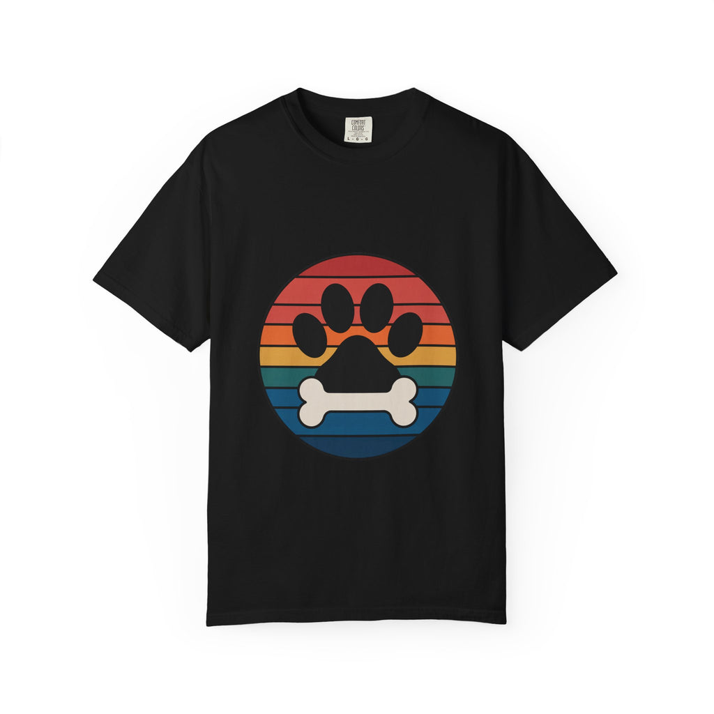 Dog Mom Retro Badge Shirt, Vintage Sunset Dog Lover T-Shirt, Retro Travel Sticker Style Dog Mama Gift Tee