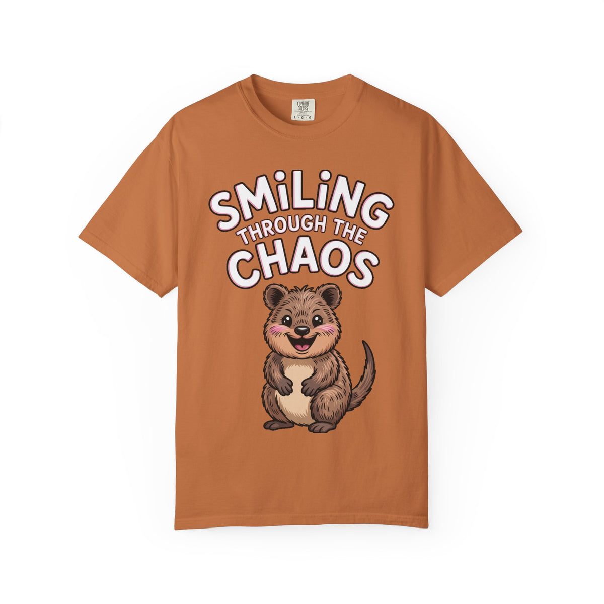 Smiling Through The Chaos Quokka Shirt, Funny Quokka T-Shirt, Cute Smiling Animal Tee, Positive Vibes Shirt, Quokka Lover Gift