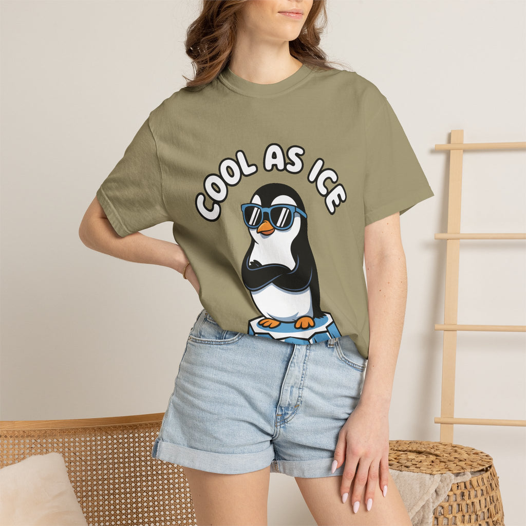 Cool As Ice Penguin Shirt, Funny Sunglasses Penguin T-Shirt, Cute Winter Animal Tee, Ice Block Bird Lover Gift