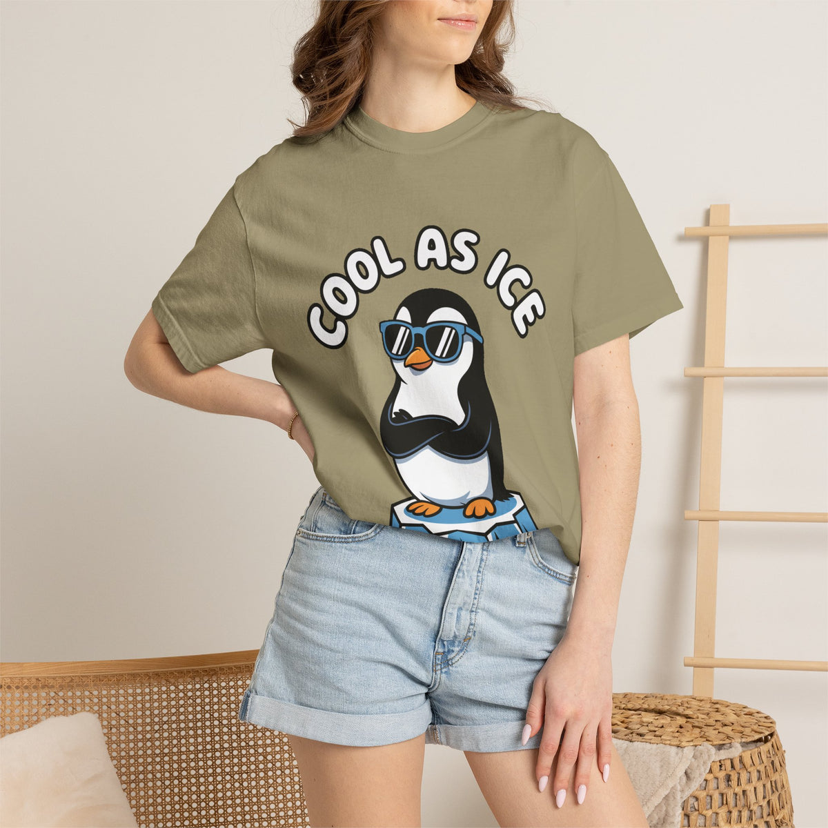 Cool As Ice Penguin Shirt, Funny Sunglasses Penguin T-Shirt, Cute Winter Animal Tee, Ice Block Bird Lover Gift