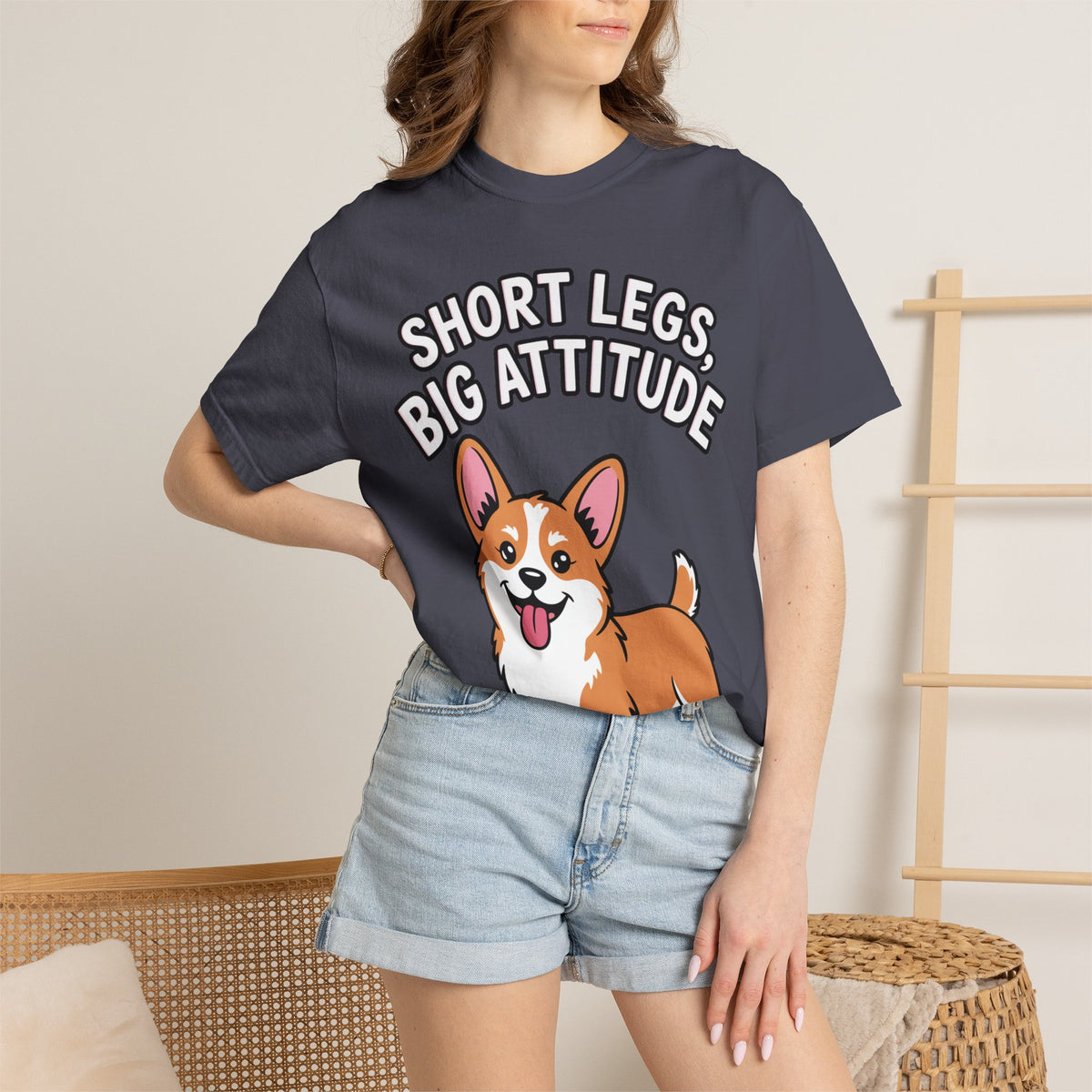 Short Legs Big Attitude Corgi Shirt, Funny Corgi T-Shirt, Cute Dog Lover Gift, Corgi Mom Dad Tee, Sassy Dog Graphic Shirt