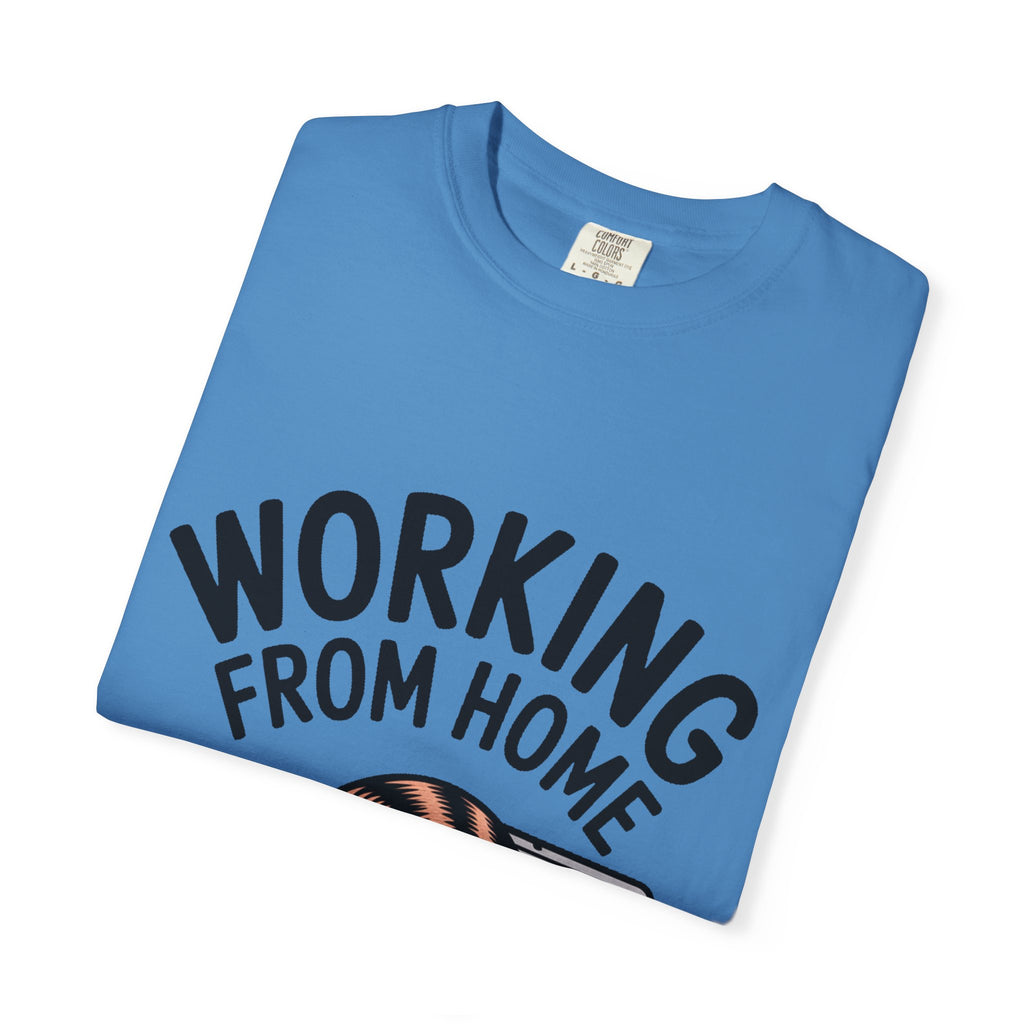 Working From Home Cat Shirt, Funny Cat Lover T-Shirt, Cute Cat Keyboard Tee, Remote Work Gift, WFH Cat Lover Graphic Shirt