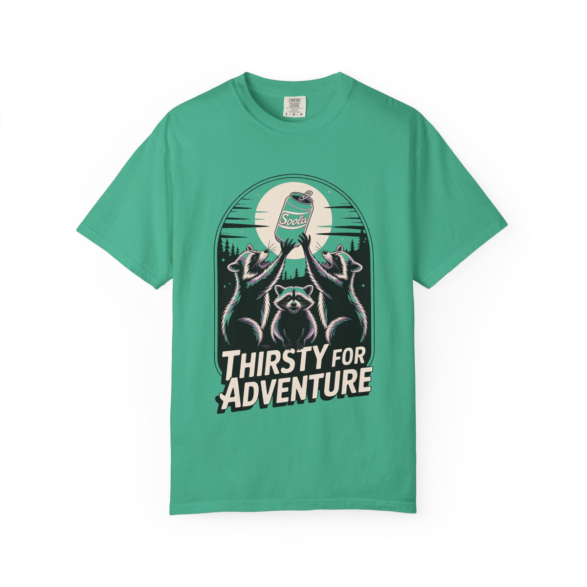 Thirsty For Adventure Raccoons Shirt, Funny Vintage Raccoon T-Shirt, Retro Soda Poster Tee, Camping Gift