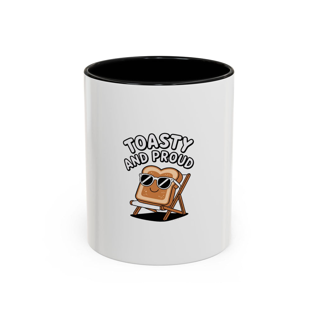 Toasty And Proud Mug, Funny Toast Sunglasses Coffee Mug, Cute Breakfast Lover Gift, Beach Chair Toast Cup, Funny Kitchen Mug