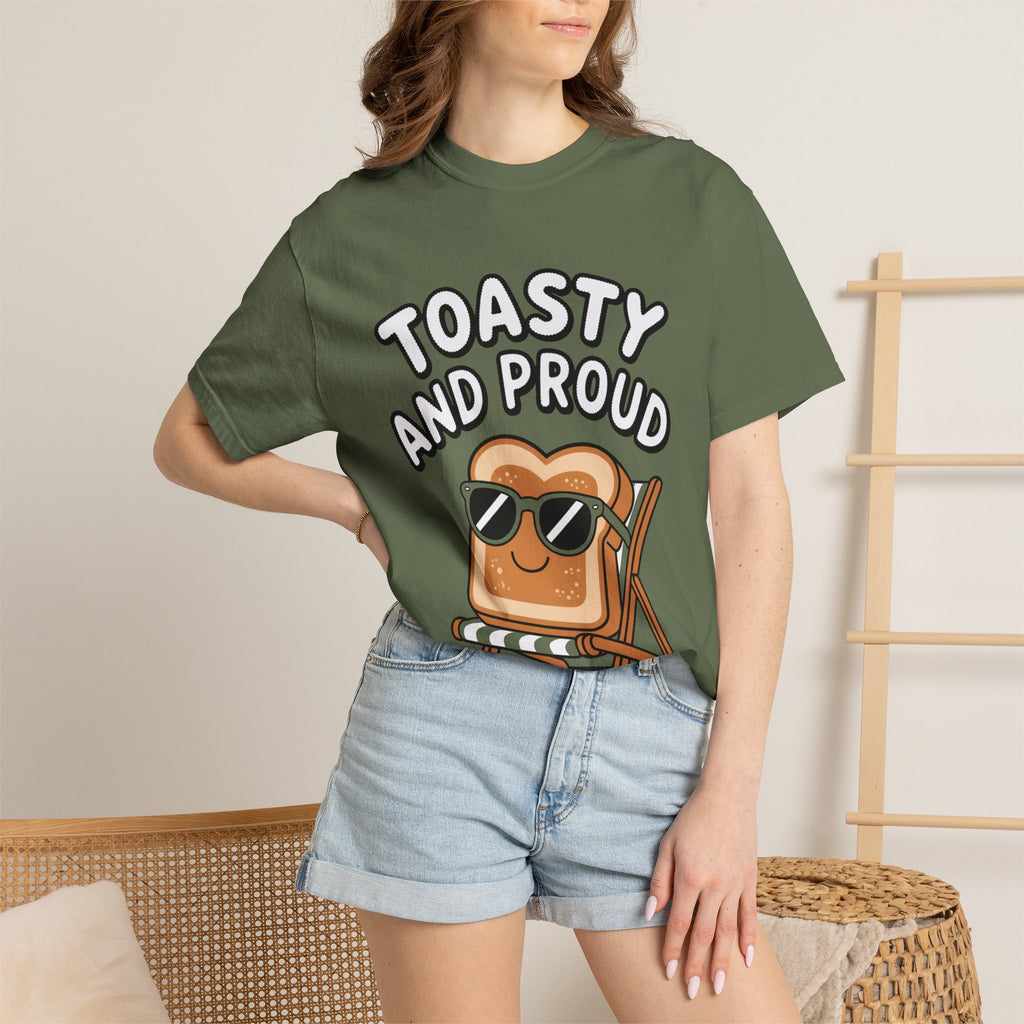 Toasty And Proud Bread Shirt, Funny Toast Sunglasses T-Shirt, Cute Beach Chair Bread Tee, Summer Vacation Gift
