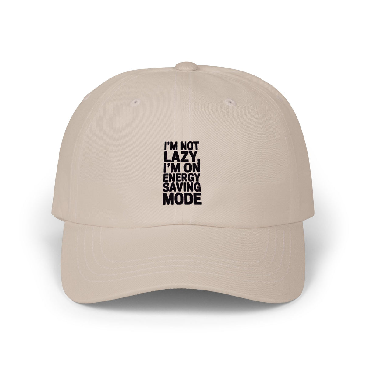 Energy Saving Mode Dad Hat, Funny Lazy Quote Embroidered Cap, Sarcastic Nap Lover Gift, I'm Not Lazy Hat for Him or Her