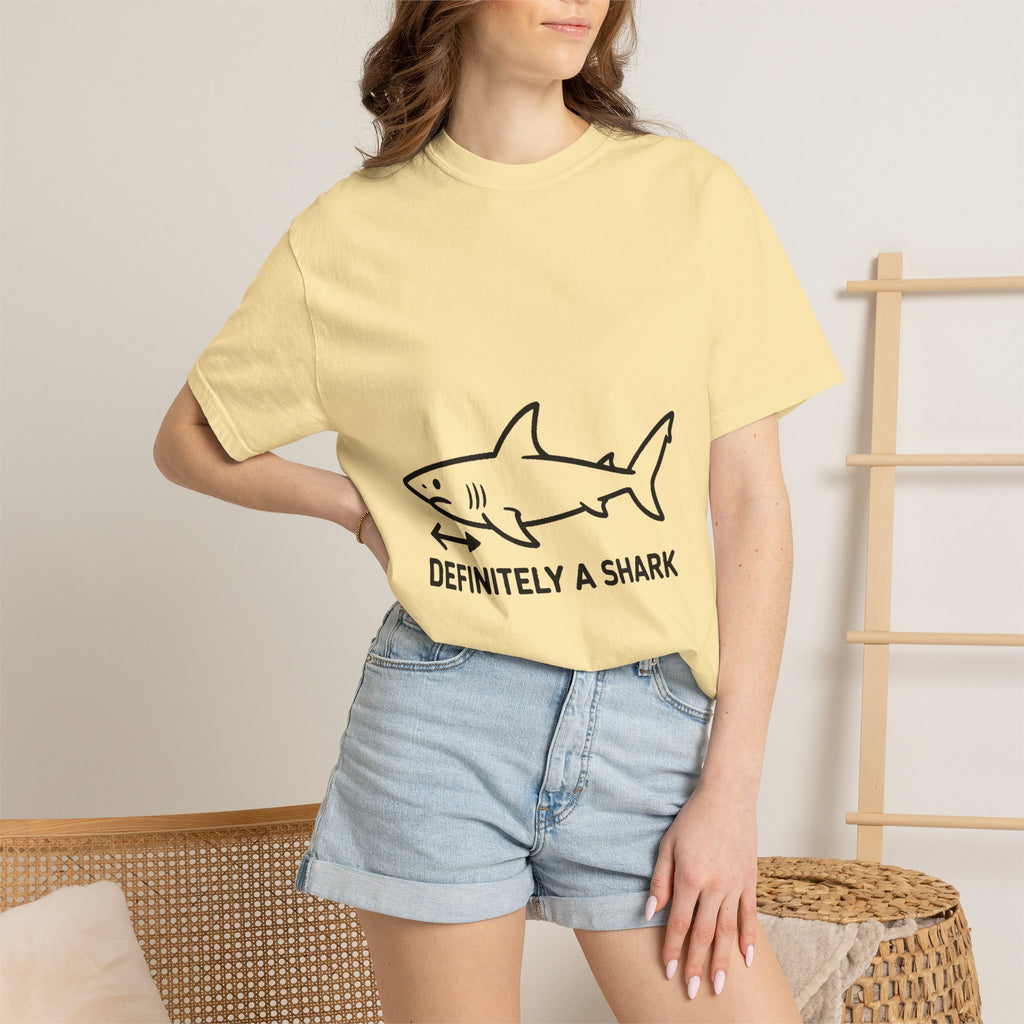 Definitely A Shark Diagram Shirt, Funny Deadpan Meme Tee, Sarcastic Textbook Diagram T-Shirt, Shark Lover Gift