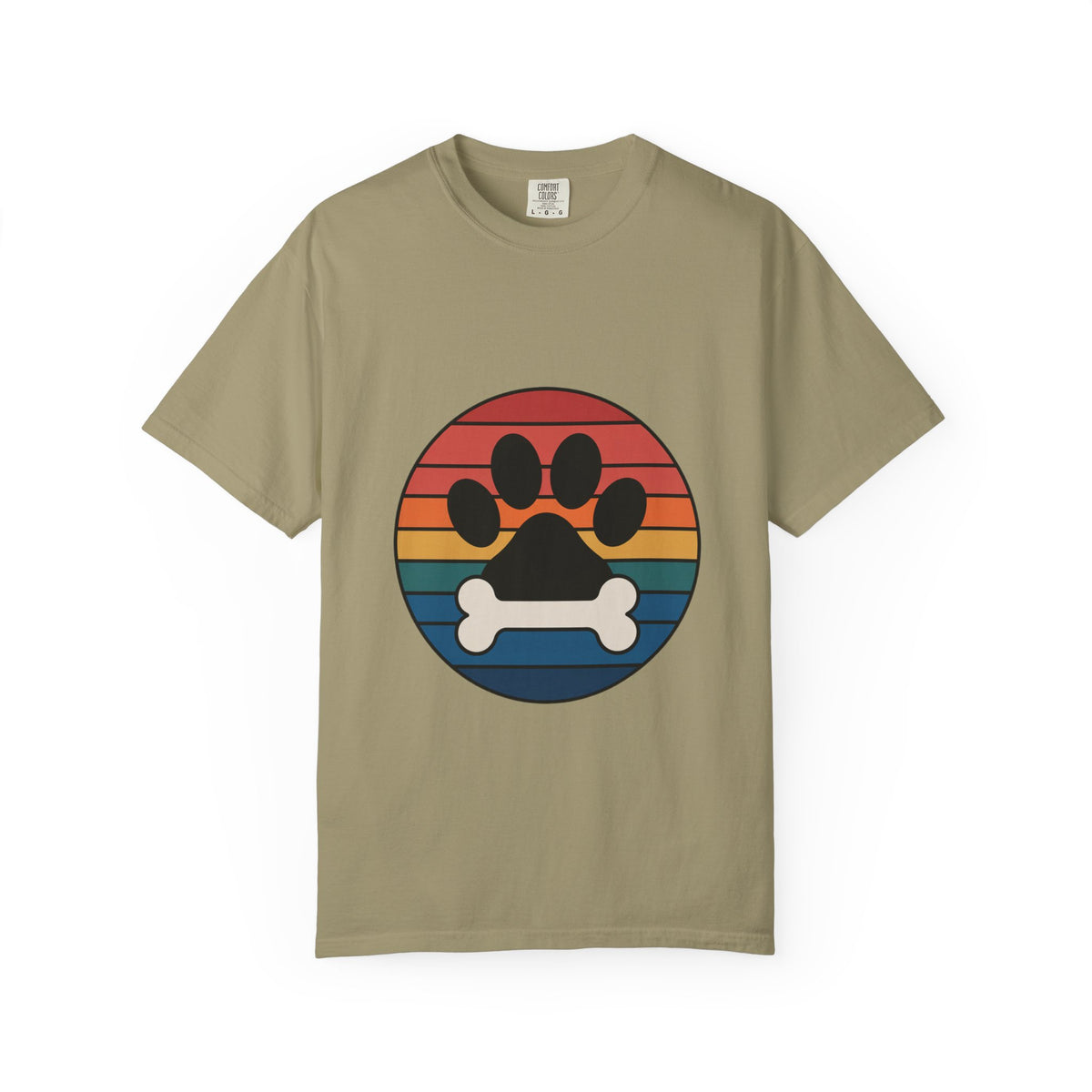 Dog Mom Retro Badge Shirt, Vintage Sunset Dog Lover T-Shirt, Retro Travel Sticker Style Dog Mama Gift Tee