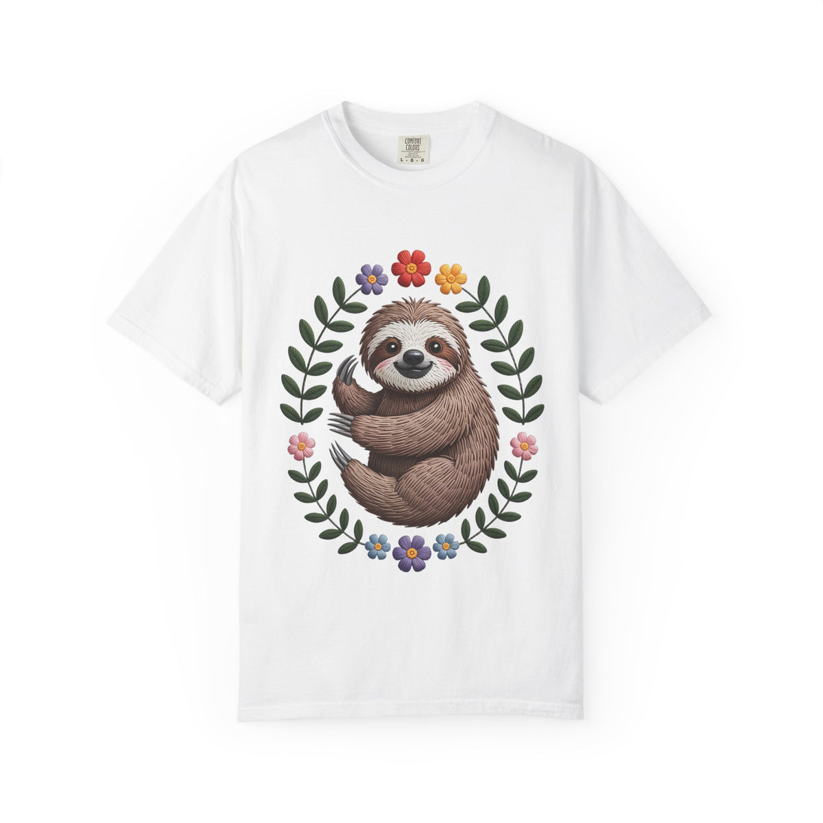 Floral Sloth T-Shirt