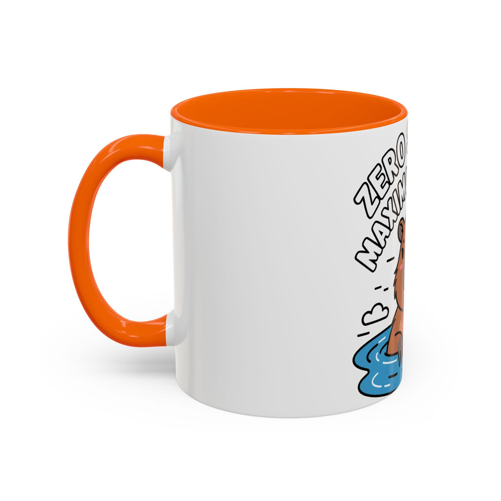 Zero Stress Capybara Mug, Funny Chill Capybara Coffee Cup, Cute Hot Spring Animal Gift, Zero Stress Maximum Chill Mug