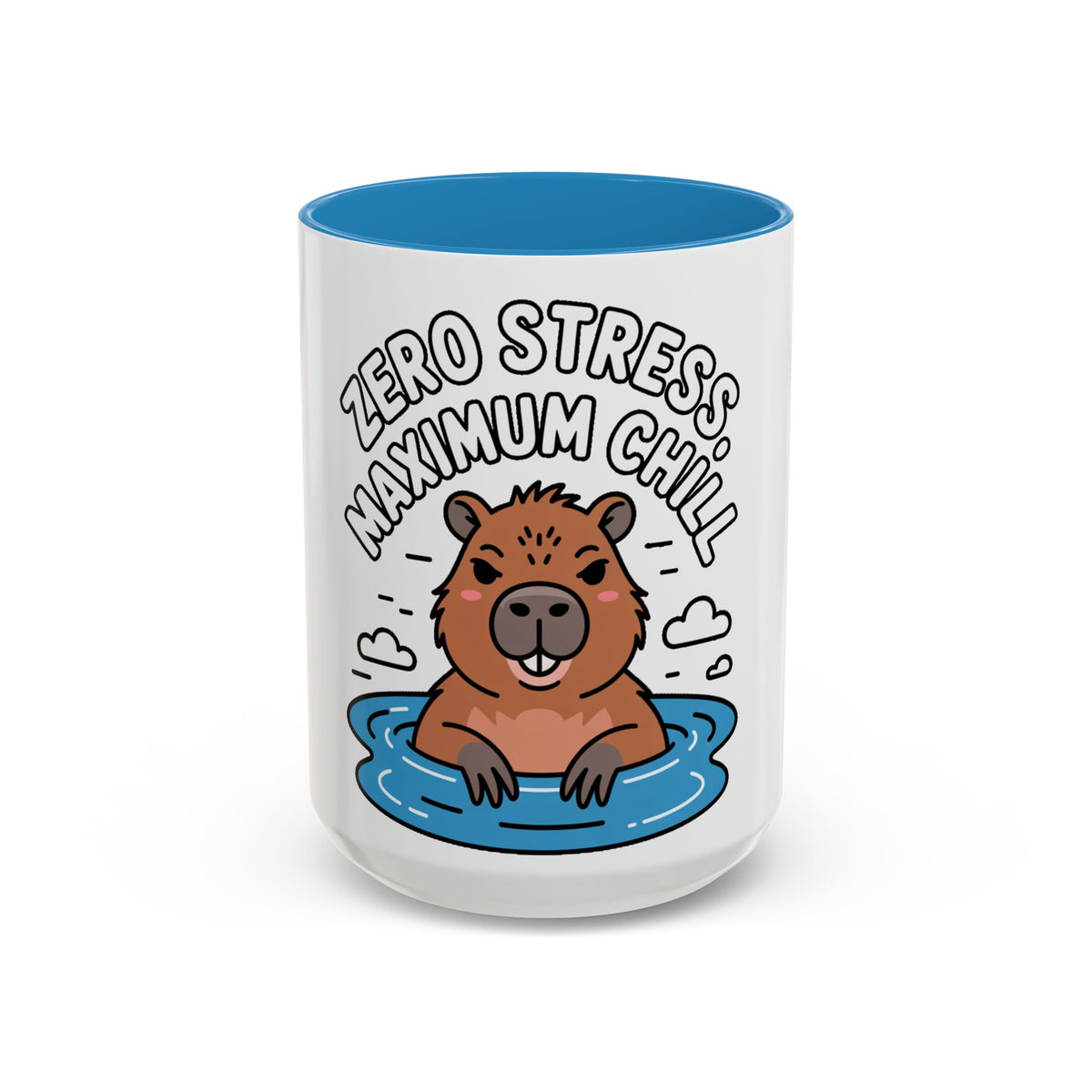 Zero Stress Capybara Mug, Funny Chill Capybara Coffee Cup, Cute Hot Spring Animal Gift, Zero Stress Maximum Chill Mug