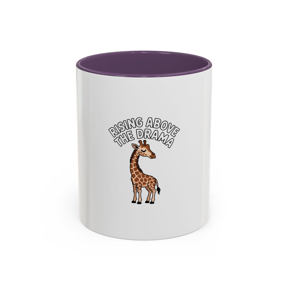 Rising Above The Drama Giraffe Mug, Funny Giraffe Coffee Mug, Cute Sassy Animal Gift, Ceramic Accent Mug for Her
