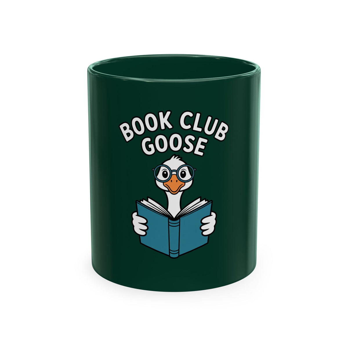 Book Club Goose Mug, Funny Reading Goose Coffee Cup, Bookworm Gift, Cute Bird Lover Mug, Librarian Gift Mug