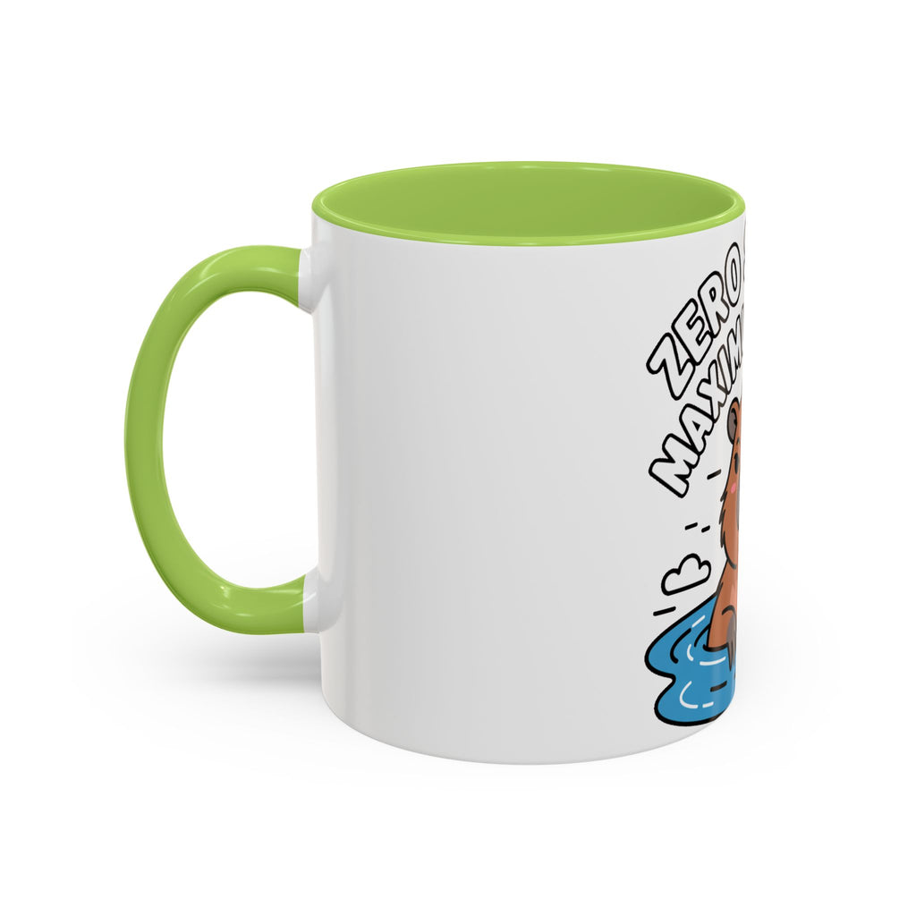 Zero Stress Capybara Mug, Funny Chill Capybara Coffee Cup, Cute Hot Spring Animal Gift, Zero Stress Maximum Chill Mug