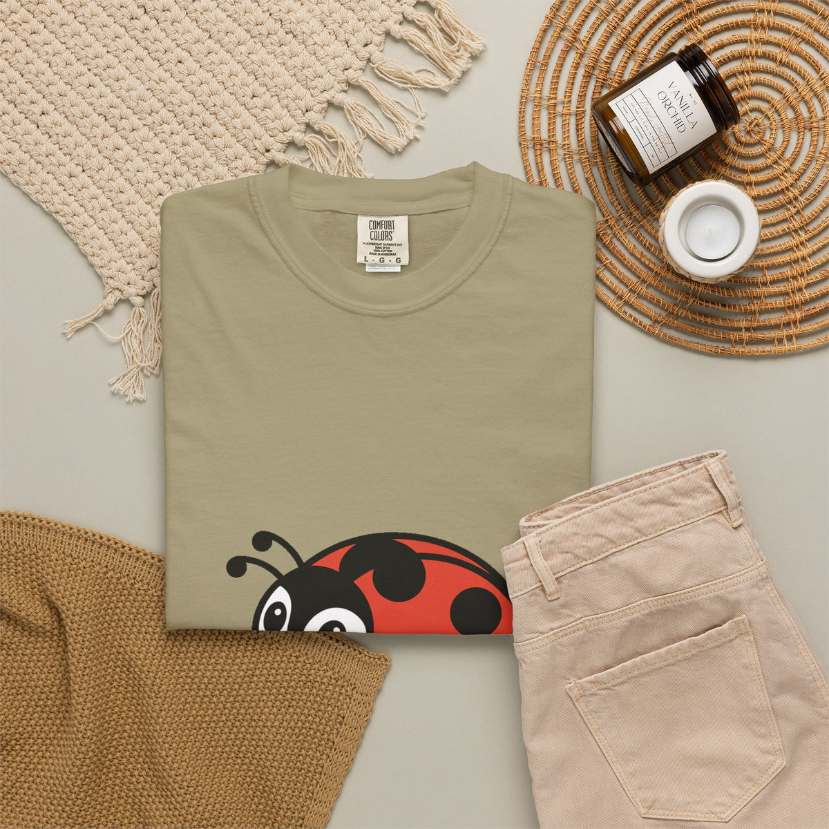 Cute Ladybug T-Shirt, Ladybug On A Leaf Shirt, Garden Bug Lover Gift, Nature Insect Graphic Tee, Kids Ladybug Shirt