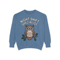 Night Shift Owl Sweatshirt, Funny Night Owl Crewneck, Night Shift Specialist Gift, Cute Bird Lover Sweatshirt, Nurse Gift