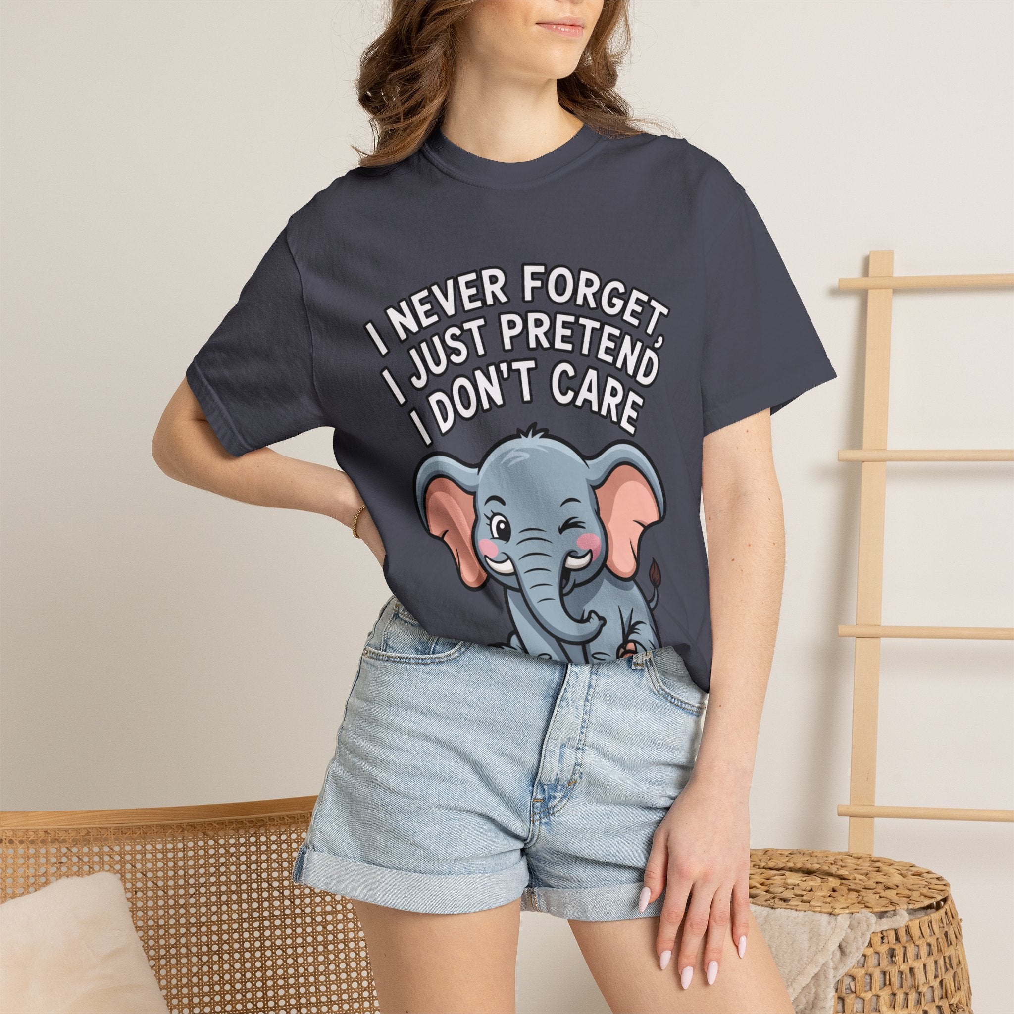 Funny Elephant Shirt, I Never Forget T-Shirt, Sarcastic Elephant Tee, Funny Animal Lover Gift, Witty Quote Shirt for Him or Her