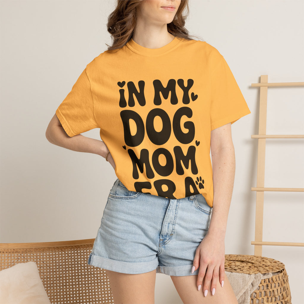 In My Dog Mom Era Shirt, Trendy Dog Mom T-Shirt, Funny Dog Lover Gift, Bold Typography Tee for Women, Cute Paw Print Heart Shirt