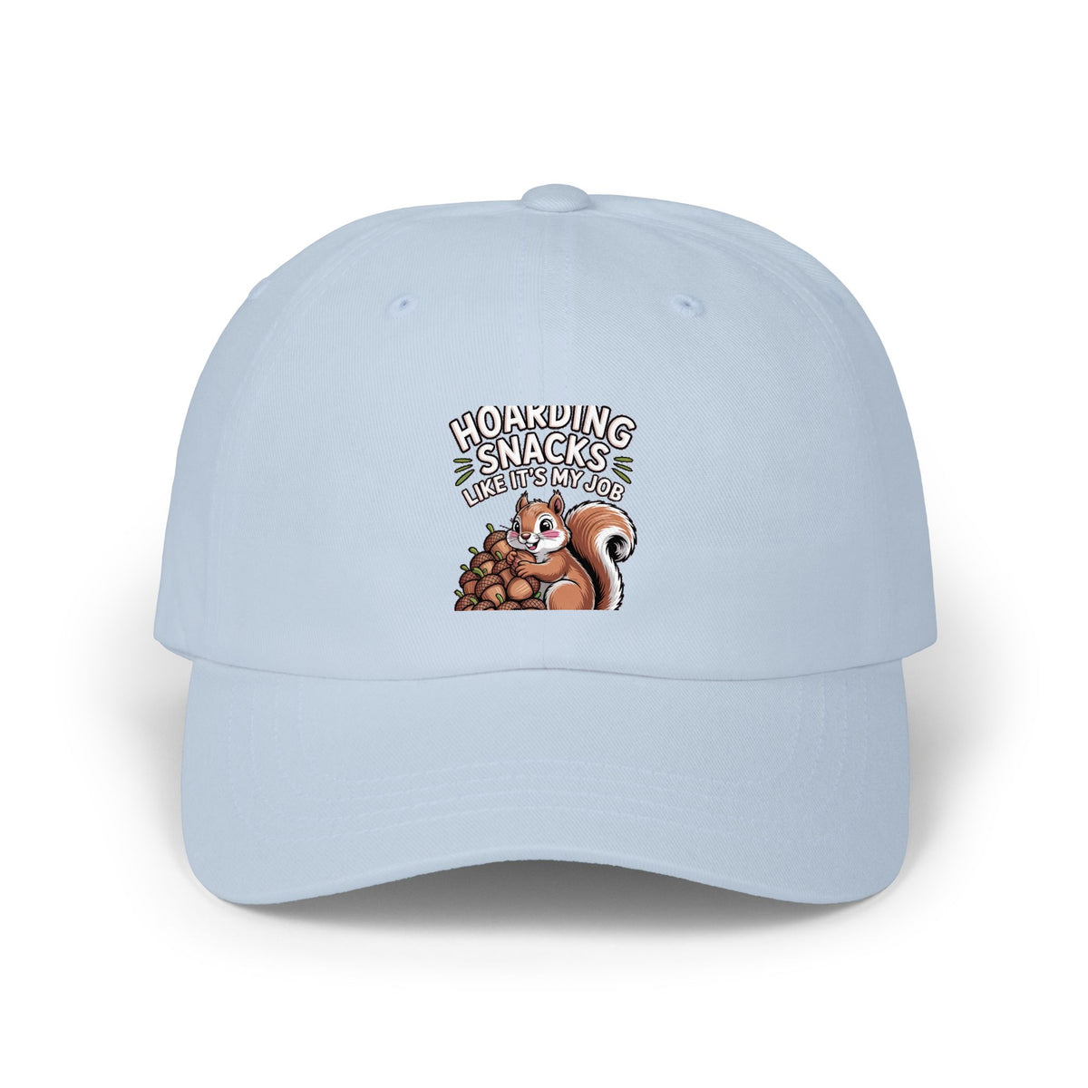 Funny Squirrel Dad Hat, Hoarding Snacks Embroidered Cap, Cute Acorn Squirrel Baseball Cap, Snack Lover Gift