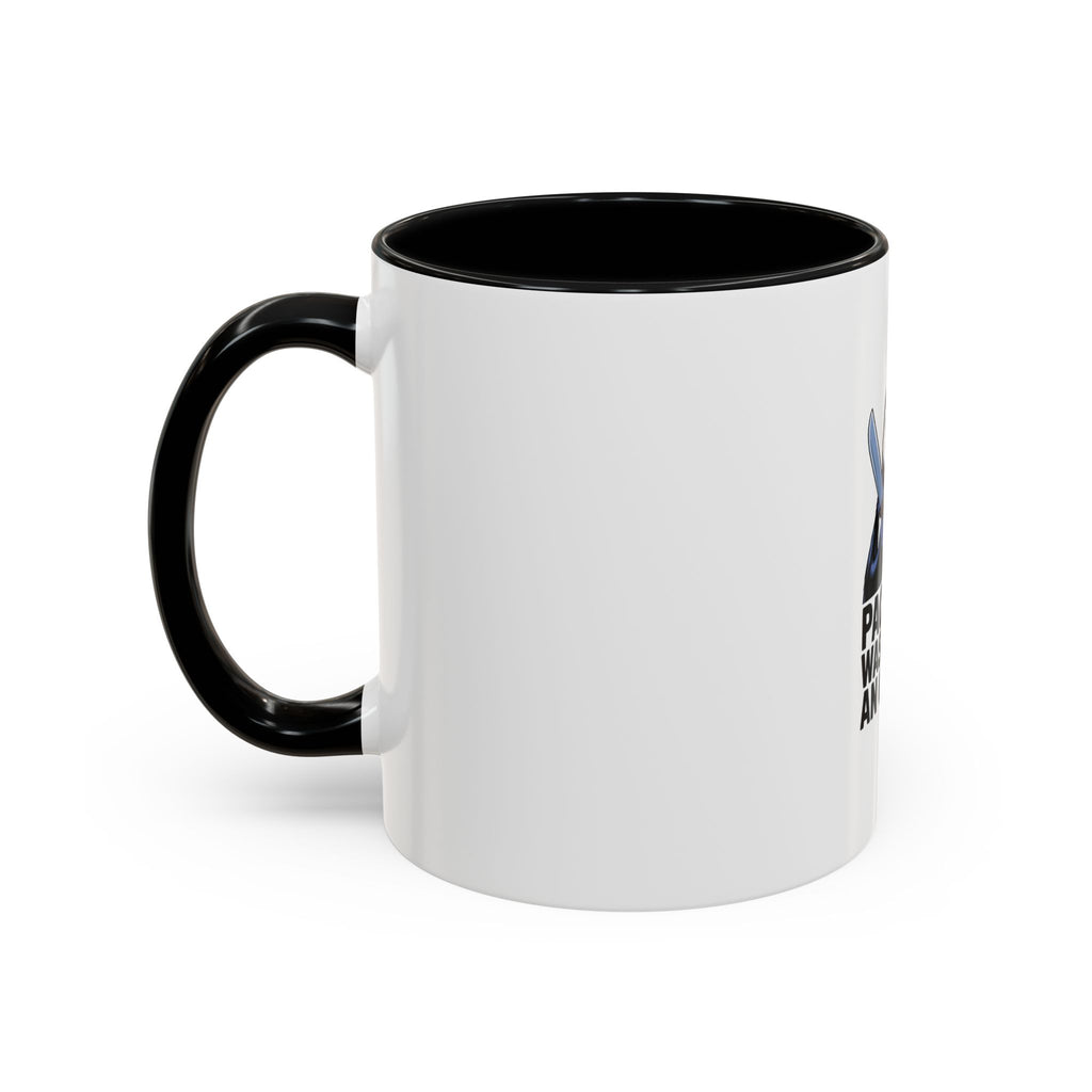 Funny Penguin Mug, Pacifism Was Never An Option, Sarcastic Bird Lover Gift, Vintage Poster Style Coffee Mug, Funny Office Cup