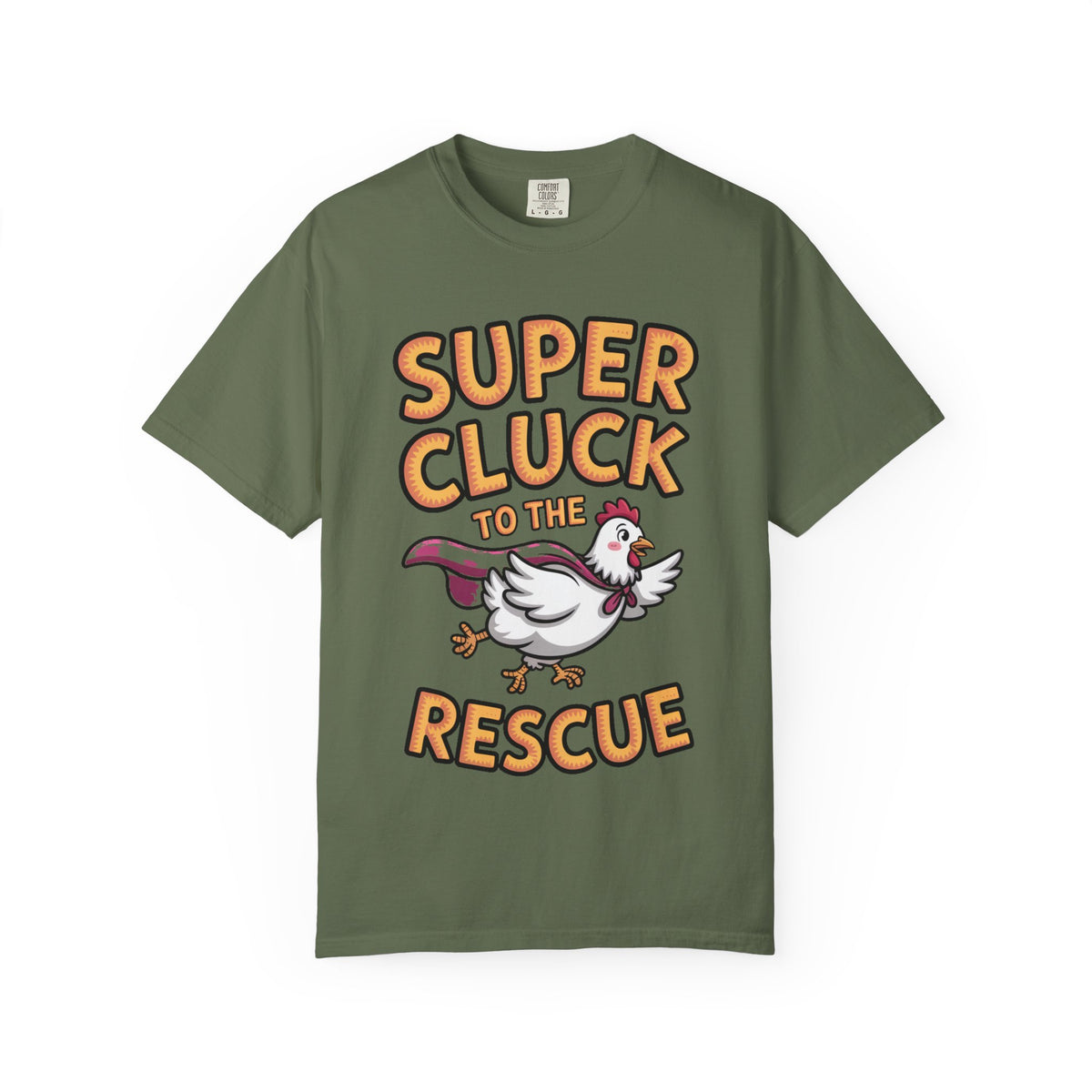 Funny Chicken Superhero Shirt, Super Cluck To The Rescue T-Shirt, Cute Cartoon Chicken Tee, Farm Animal Lover Gift