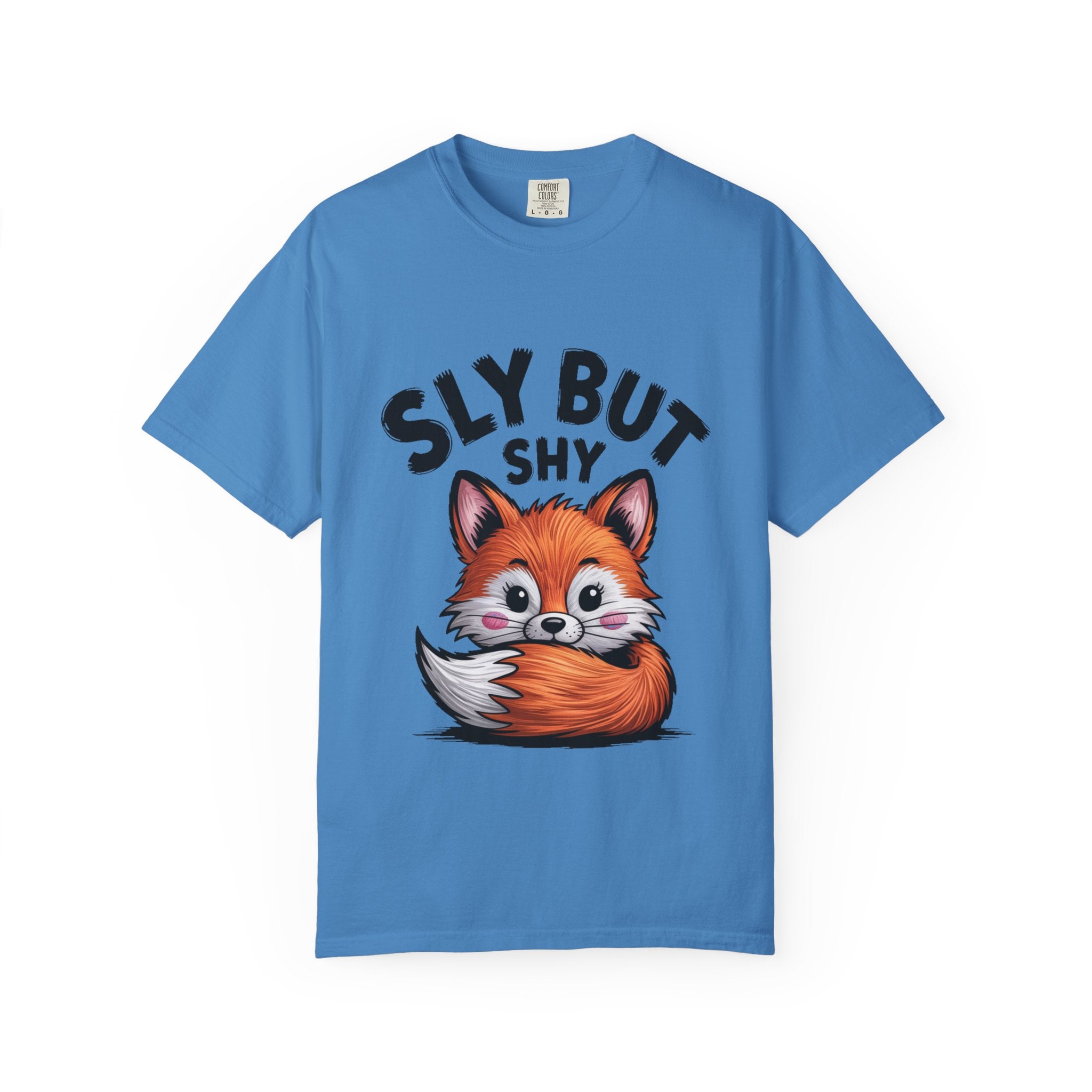 Sly But Shy Fox Shirt, Cute Cartoon Fox T-Shirt, Funny Blushing Fox Tee, Shy Animal Lover Gift, Cottagecore Fox Graphic Shirt