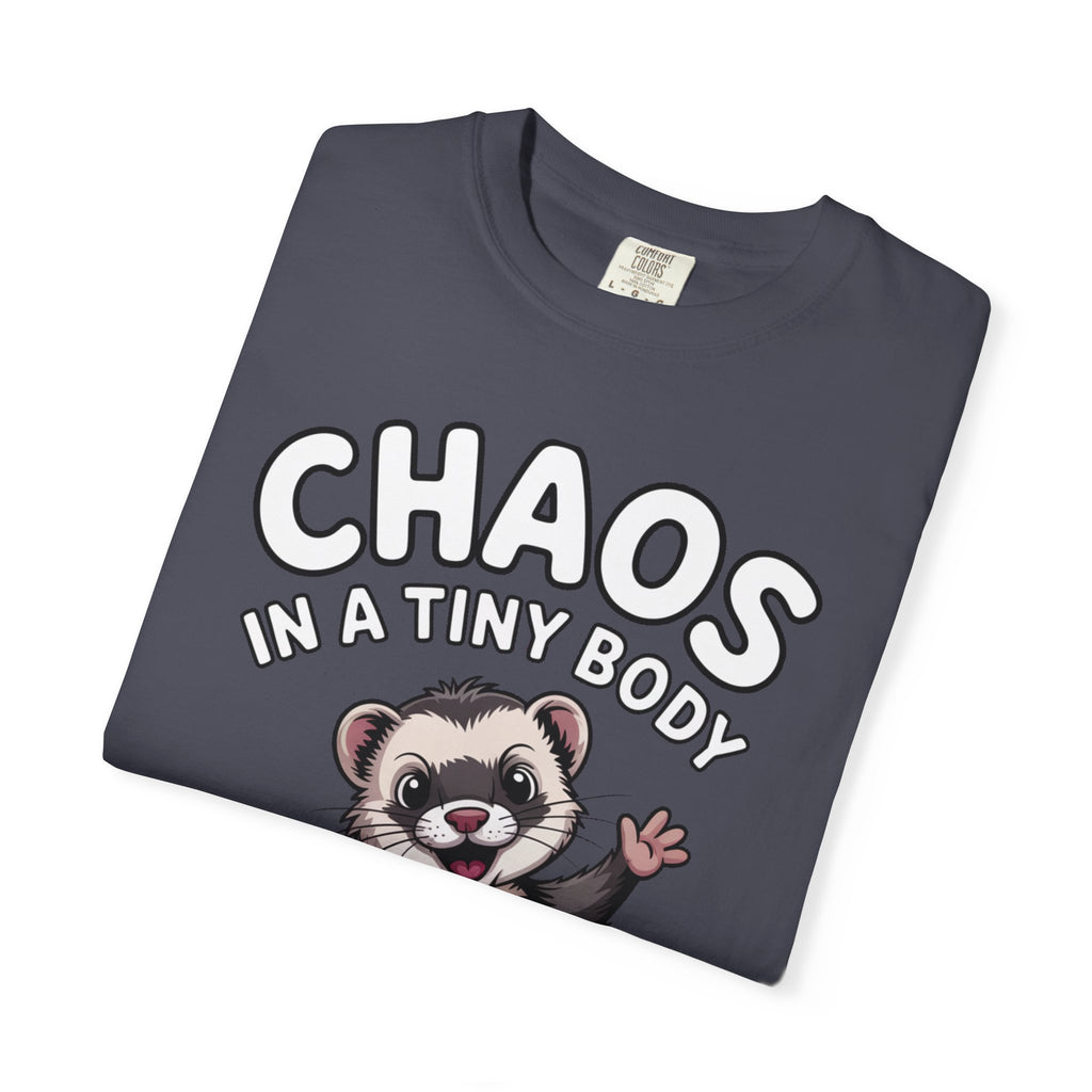 Funny Ferret Shirt, Chaos In A Tiny Body T-Shirt, Cute Ferret Lover Gift, Funny Pet Owner Tee, Ferret Mom Dad Shirt
