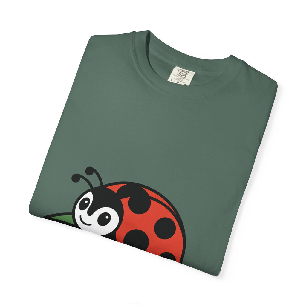 Cute Ladybug T-Shirt, Ladybug On A Leaf Shirt, Garden Bug Lover Gift, Nature Insect Graphic Tee, Kids Ladybug Shirt