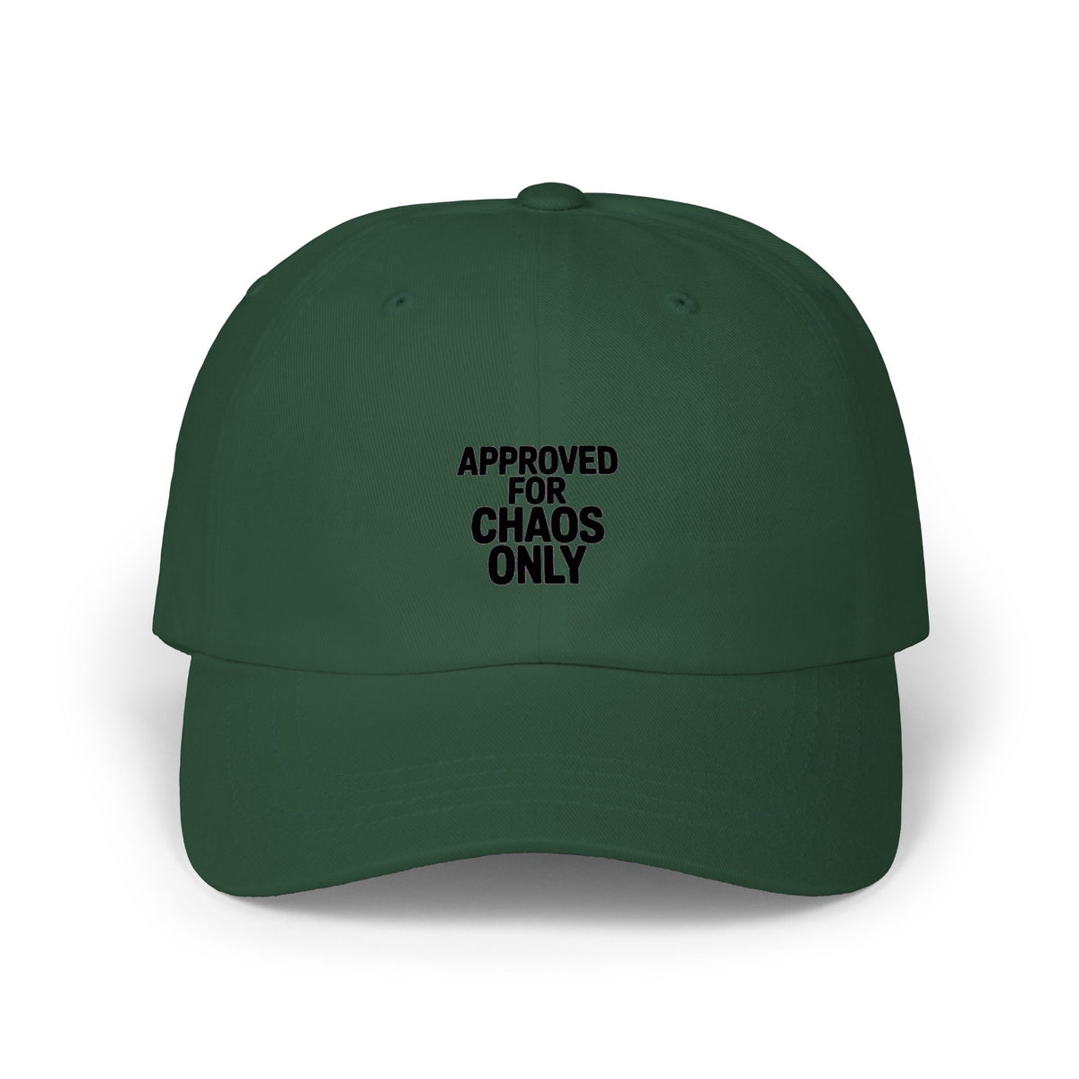 Approved For Chaos Only Dad Hat, Funny Embroidered Baseball Cap, Sarcastic Trucker Hat Gift, Bold Text Dad Cap, Chaos Coordinator Hat