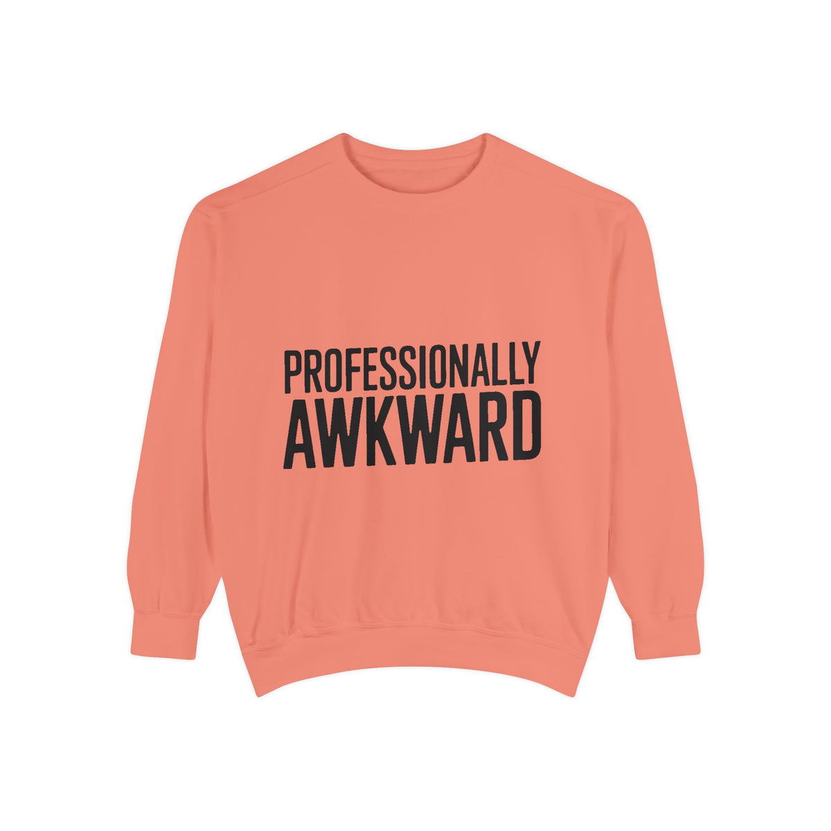 Professionally Awkward Sweatshirt, Funny Embroidered Crewneck, Minimalist Typography Sweatshirt, Sarcastic Coworker Gift