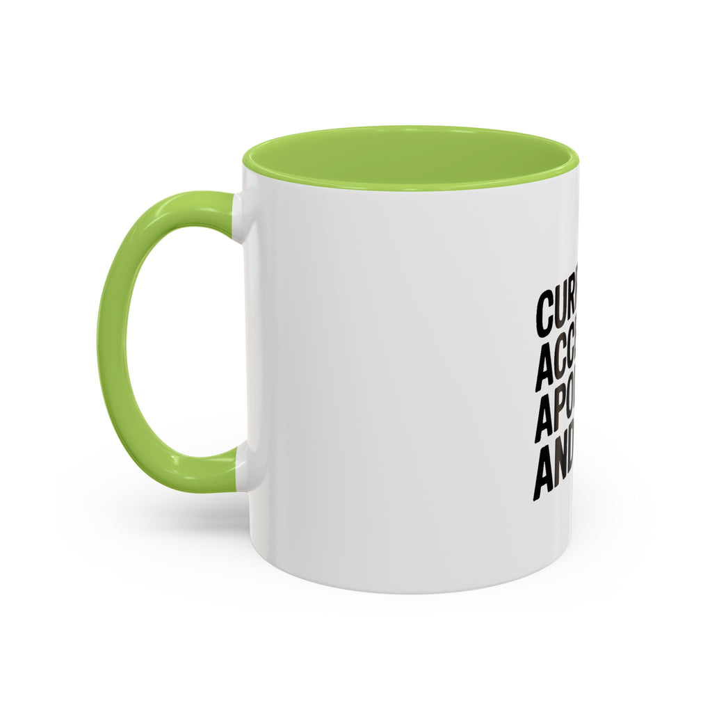 Currently Accepting Apologies And Wine Mug, Funny Sarcastic Coffee Mug, Wine Lover Gift, Bold Typography Mug, Gift For Her