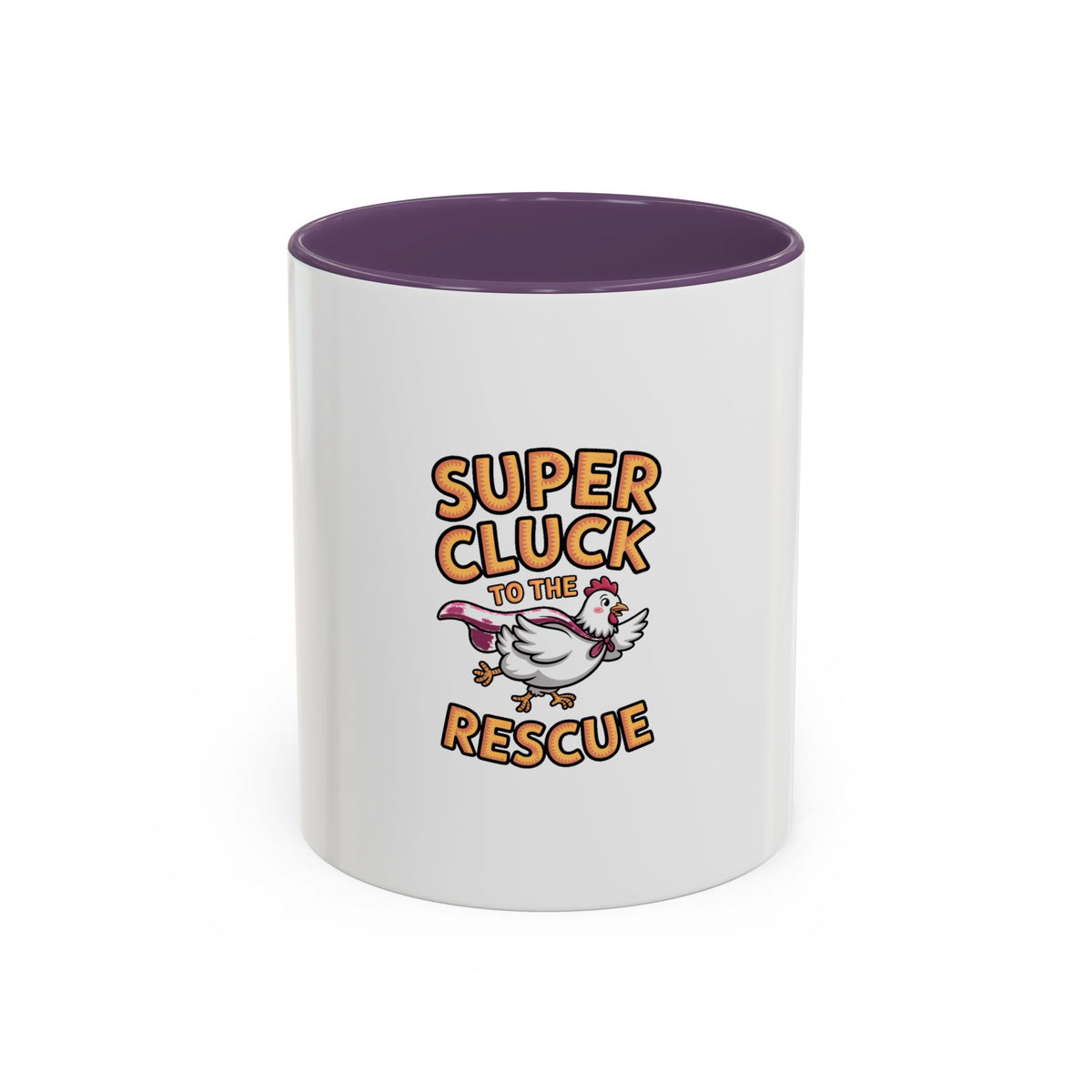 Funny Chicken Superhero Mug, Super Cluck To The Rescue Coffee Mug, Cute Chicken Lover Gift, Farm Animal Mug for Chicken Mom
