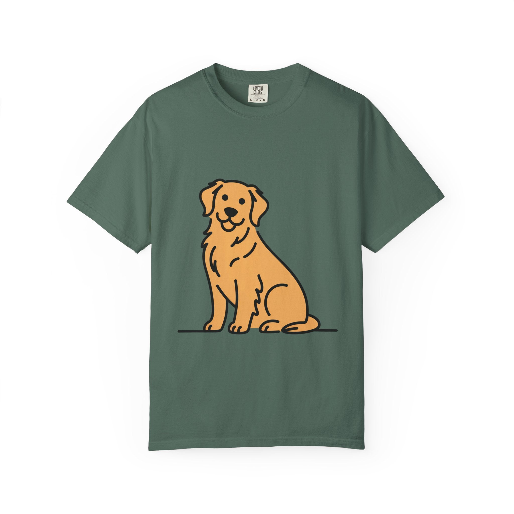 Golden Retriever Shirt, Minimalist Dog Silhouette T-Shirt, Cute Line Art Dog Lover Gift, Retriever Mom Dad Tee