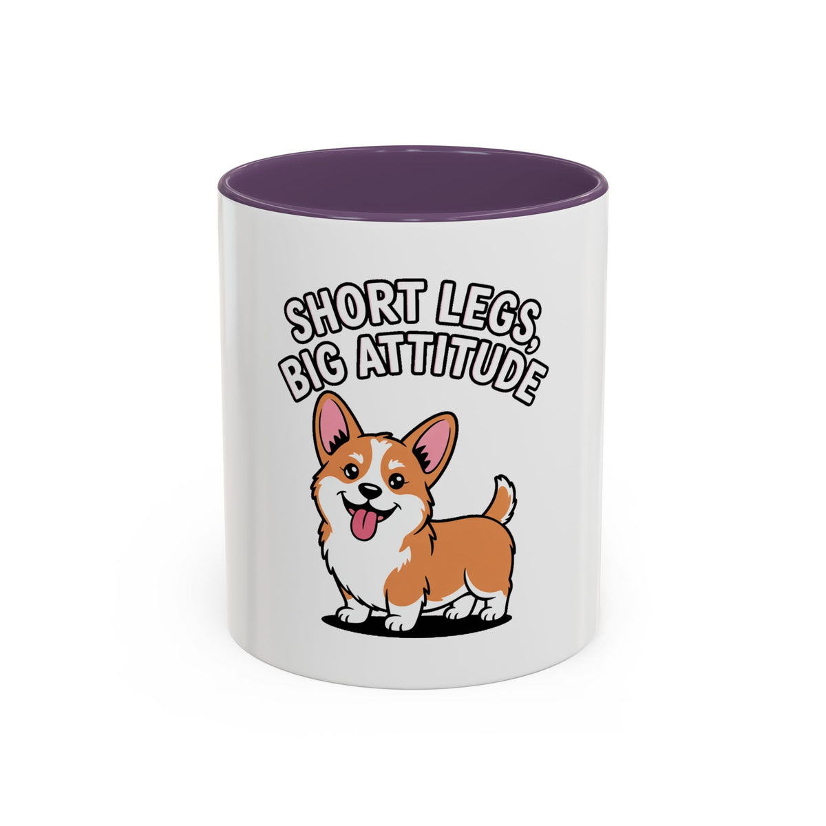 Corgi Mug, Short Legs Big Attitude Coffee Cup, Funny Corgi Lover Gift, Cute Dog Mug for Corgi Mom Dad, Sassy Dog Coffee Cup