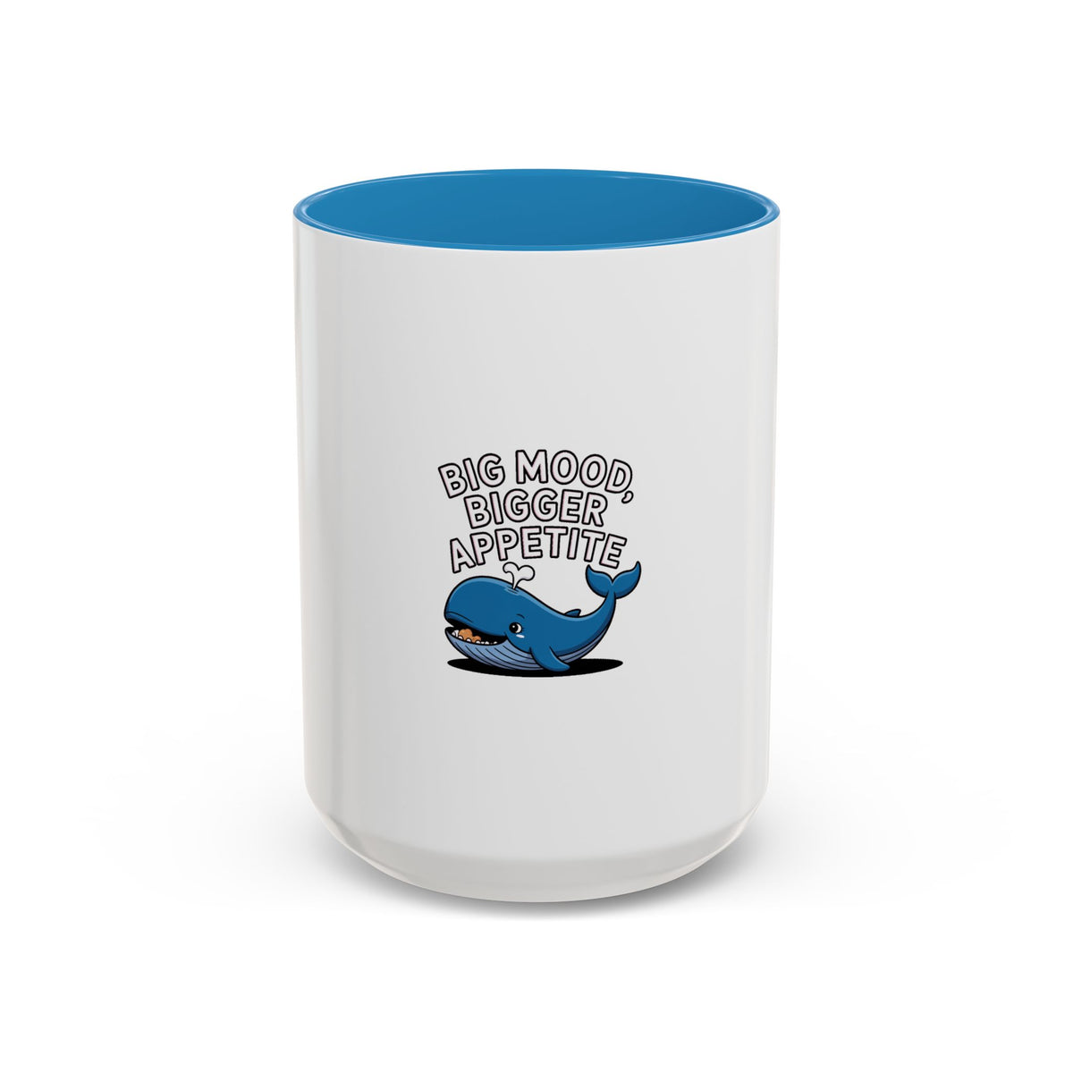 Whale Big Mood Mug, Funny Snack Lover Coffee Mug, Cute Whale Ceramic Mug, Big Appetite Gift, Foodie Coffee Cup