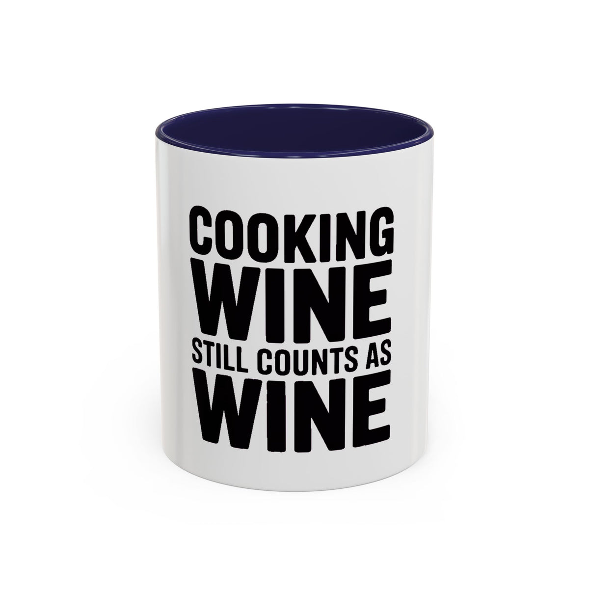 Cooking Wine Still Counts Mug, Funny Wine Lover Gift, Sarcastic Kitchen Mug, Bold Typography Coffee Cup, Gift for Wine Mom