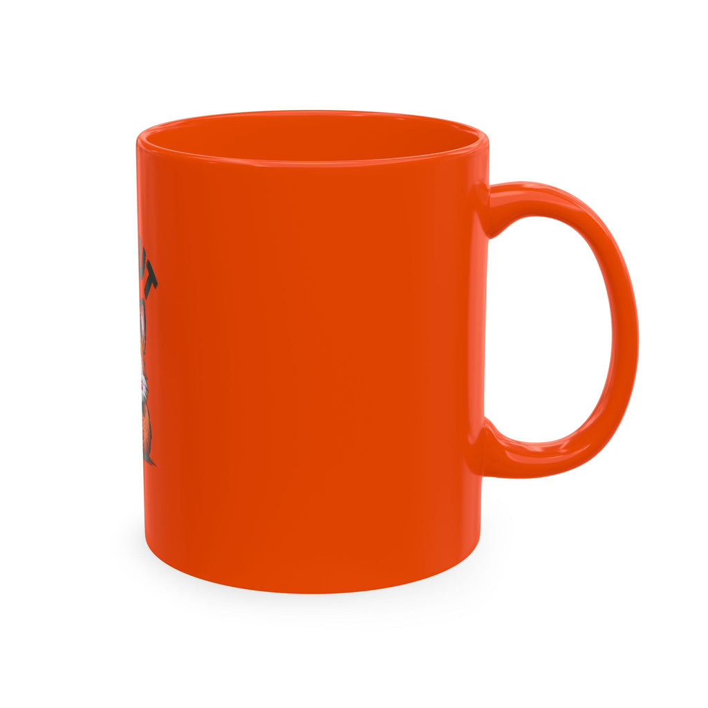 Sly But Shy Fox Mug, Cute Cartoon Fox Coffee Mug, Funny Fox Lover Gift, Shy Fox Peeking Behind Tail Ceramic Mug