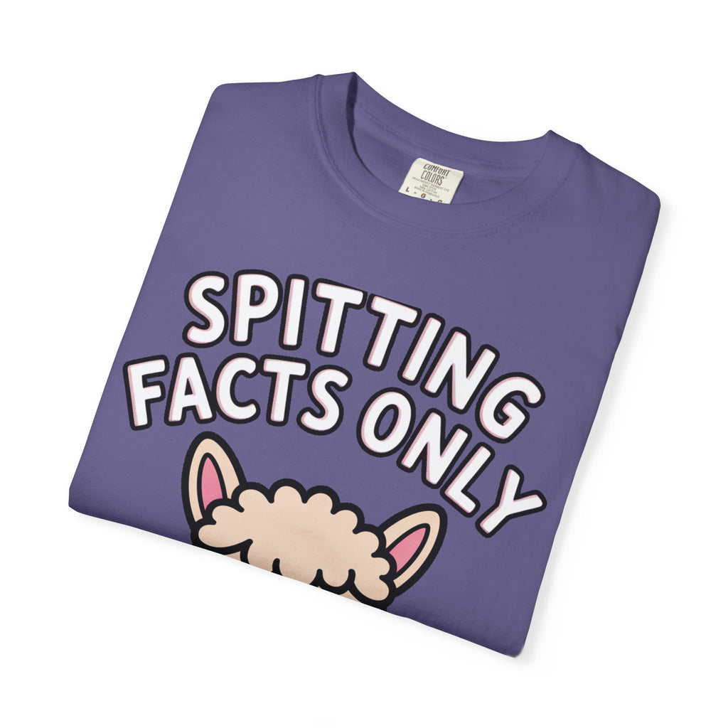 Funny Alpaca Shirt, Spitting Facts Only T-Shirt, Sassy Alpaca Tee, Cute Alpaca Lover Gift, Funny Animal Graphic Shirt
