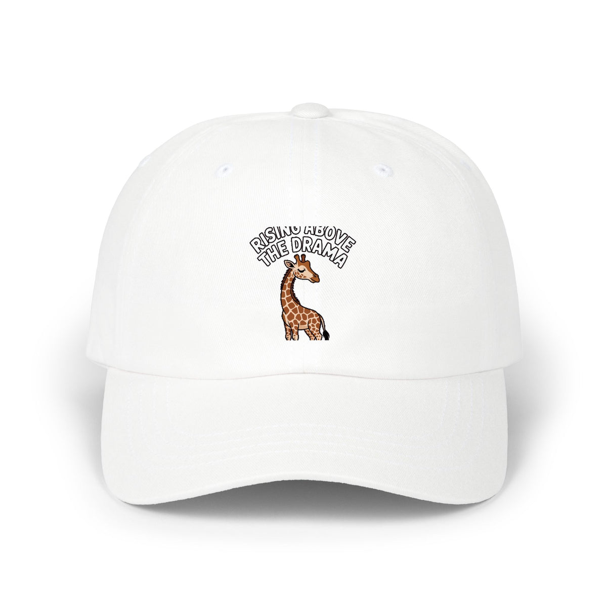 Giraffe Dad Cap, Rising Above The Drama Hat, Funny Giraffe Embroidered Cap, Cute Animal Lover Gift, Sassy Quote Dad Hat