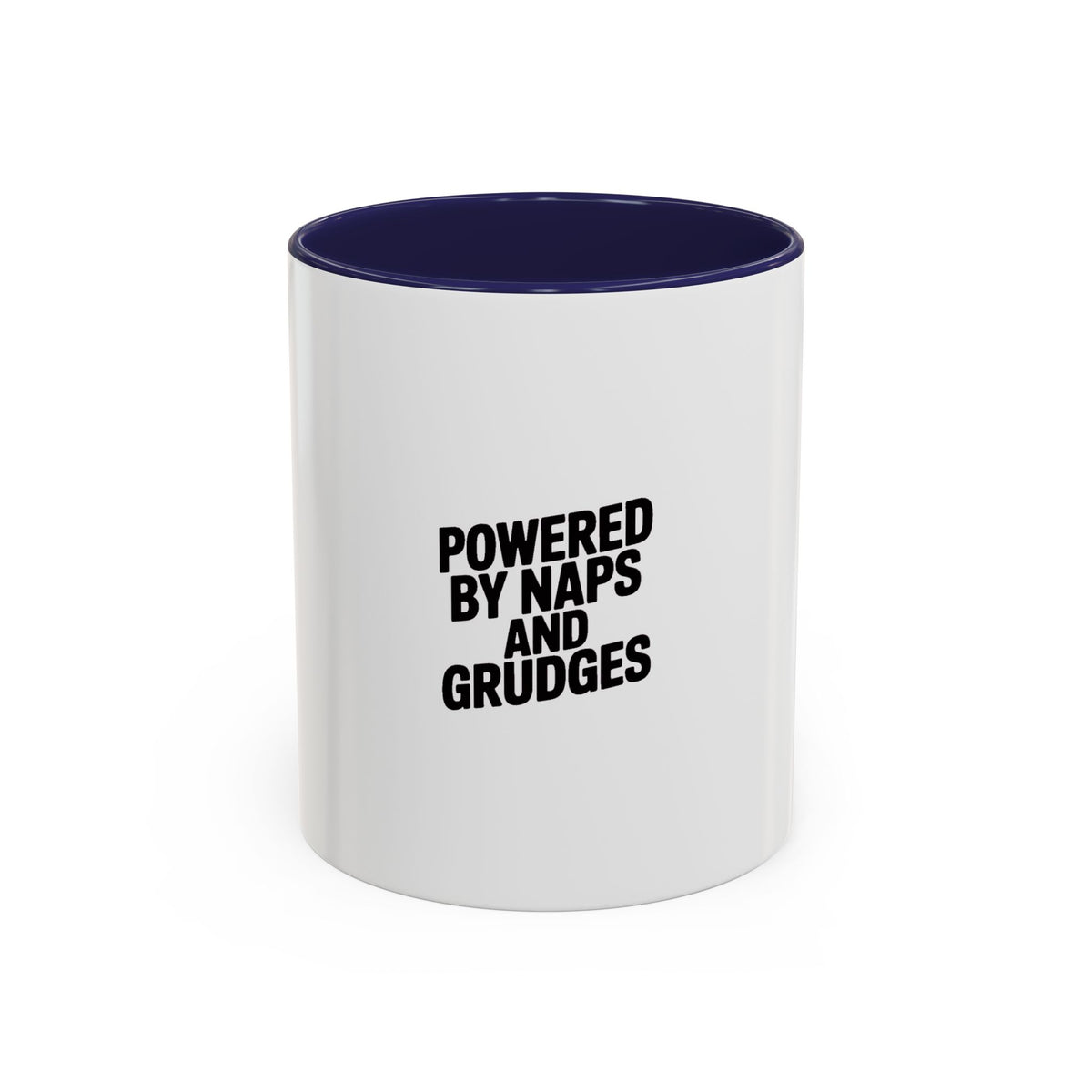 Powered By Naps And Grudges Mug, Funny Sarcastic Coffee Mug, Introvert Gift, Bold Typography Mug, Sassy Quote Coffee Cup Gift