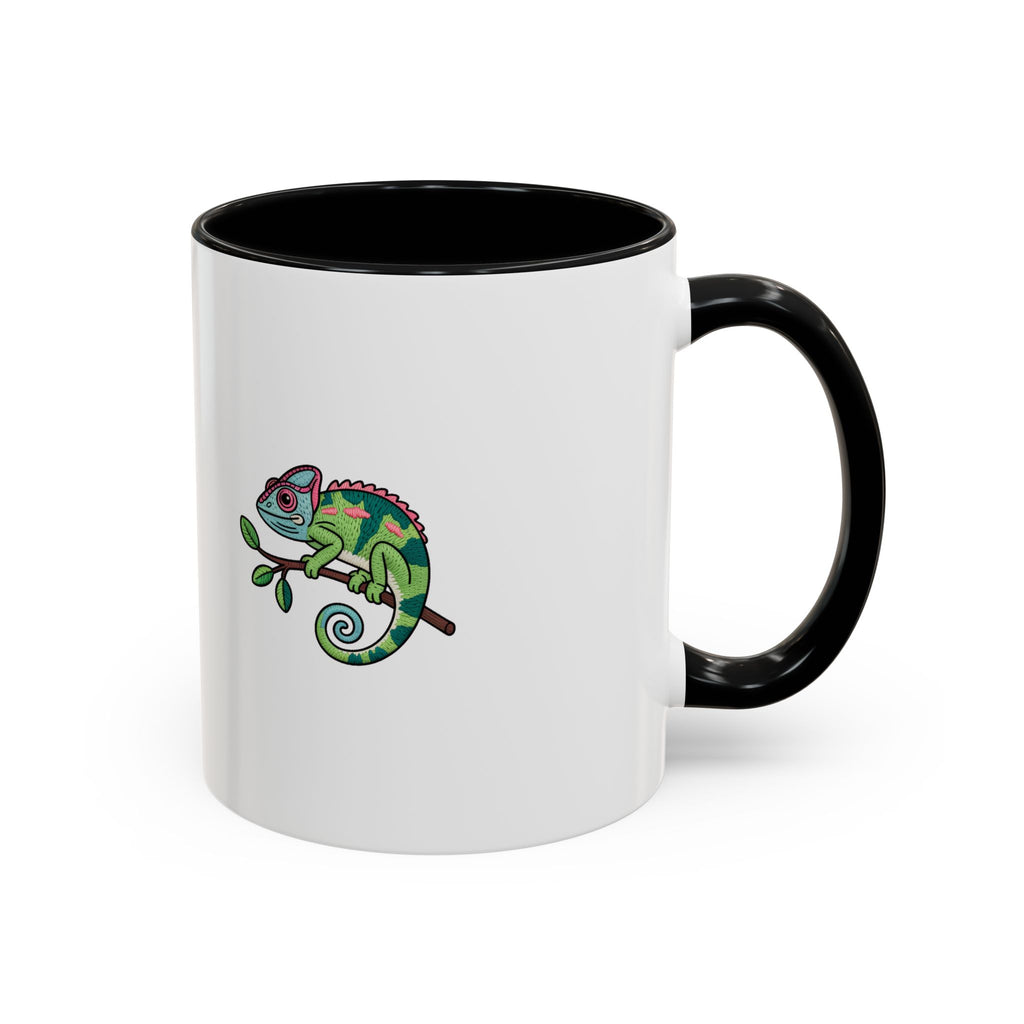 Cute Chameleon Mug, Cartoon Reptile Coffee Cup, Chameleon Lover Gift, Funny Lizard Ceramic Mug