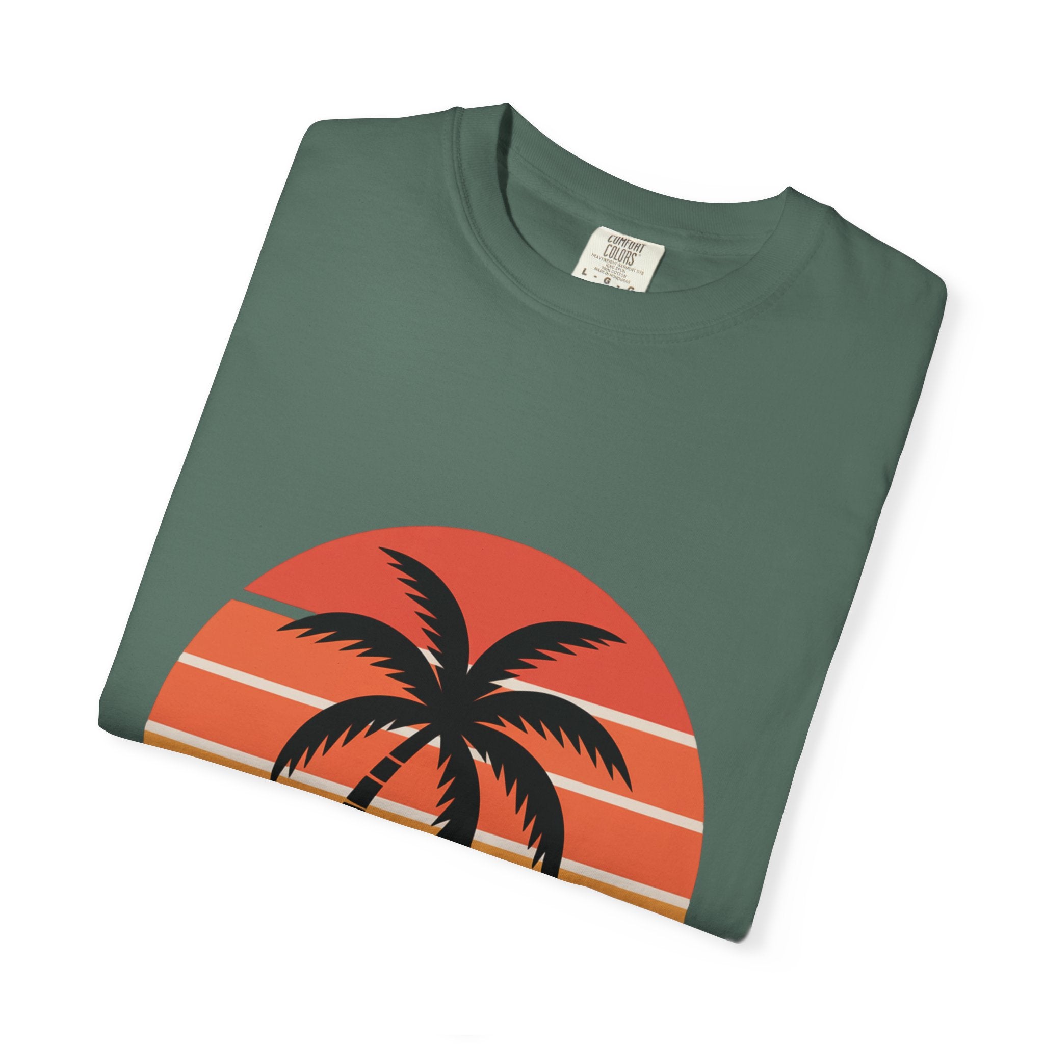 Salt Air Messy Hair Beach Shirt, Retro Sunset Badge T-Shirt, Vintage Palm Tree Wave Tee, Summer Vacation Gift