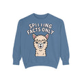 Alpaca Spitting Facts Sweatshirt, Funny Sassy Alpaca Crewneck, Cute Embroidered-Style Animal Sweatshirt, Alpaca Lover Gift
