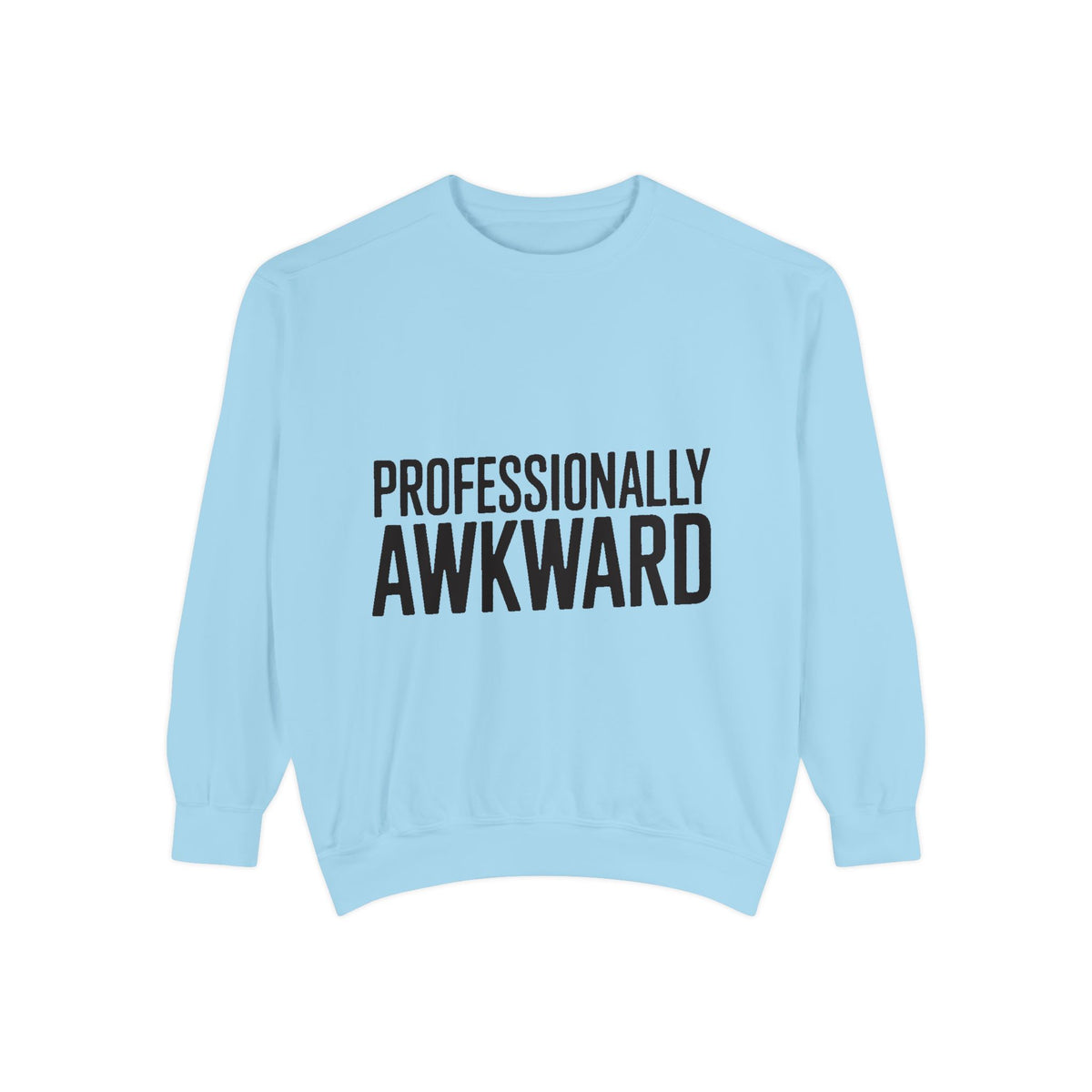 Professionally Awkward Sweatshirt, Funny Embroidered Crewneck, Minimalist Typography Sweatshirt, Sarcastic Coworker Gift